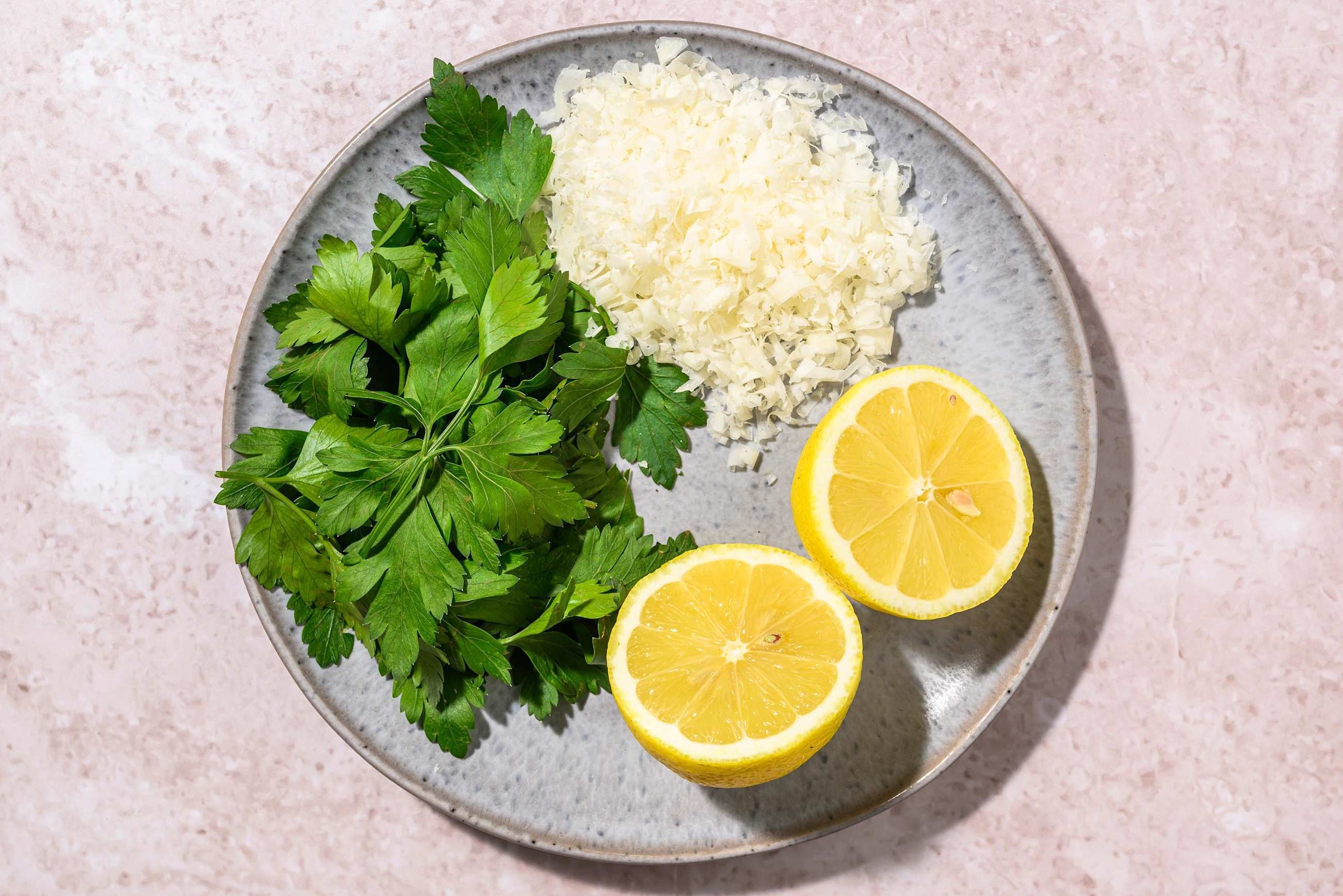 Grated Parmesan Cheese, Parsley & Lemon