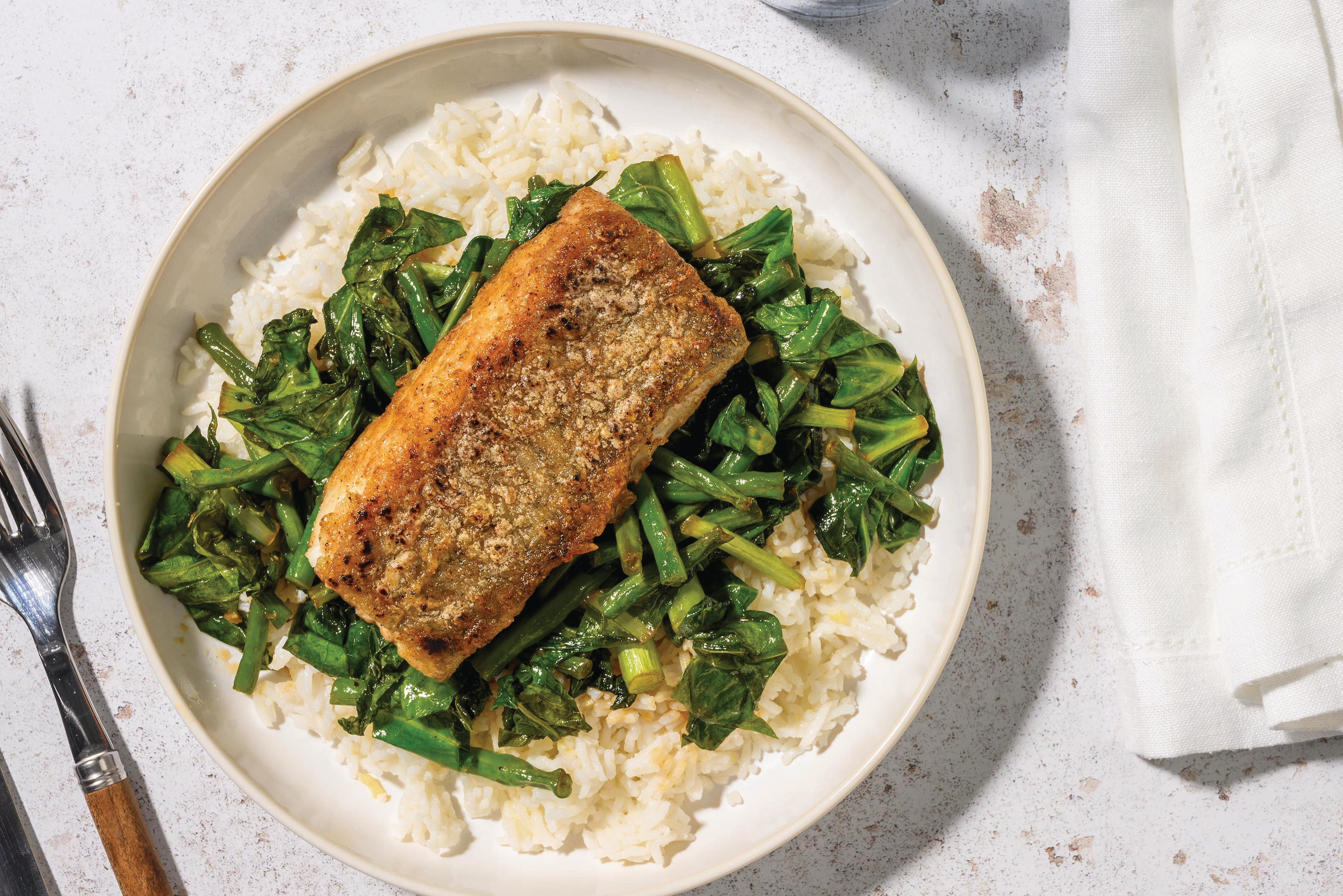 Spiced Barramundi Rice Bowl