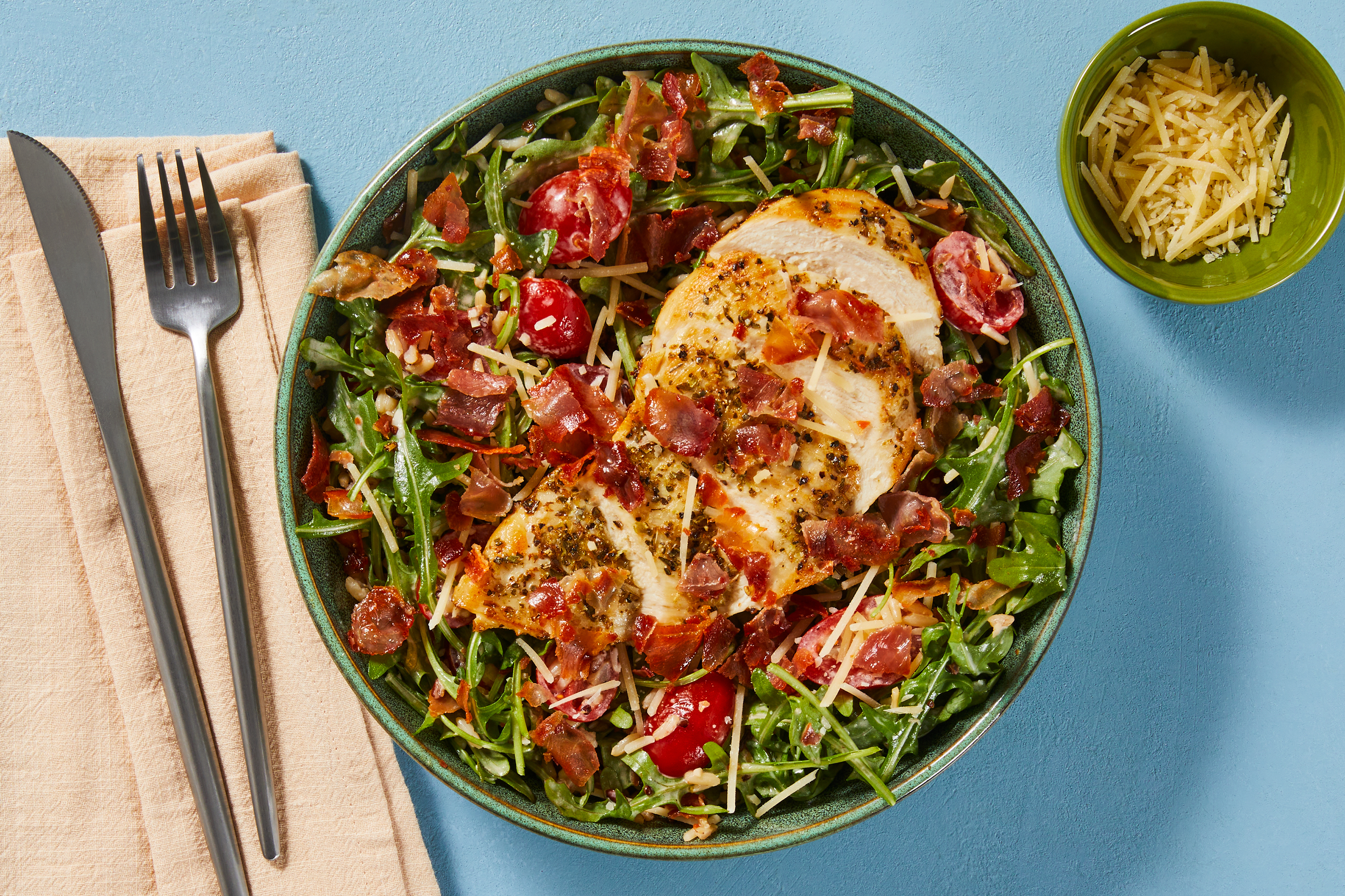 Chicken & Crispy Prosciutto Grain Bowls