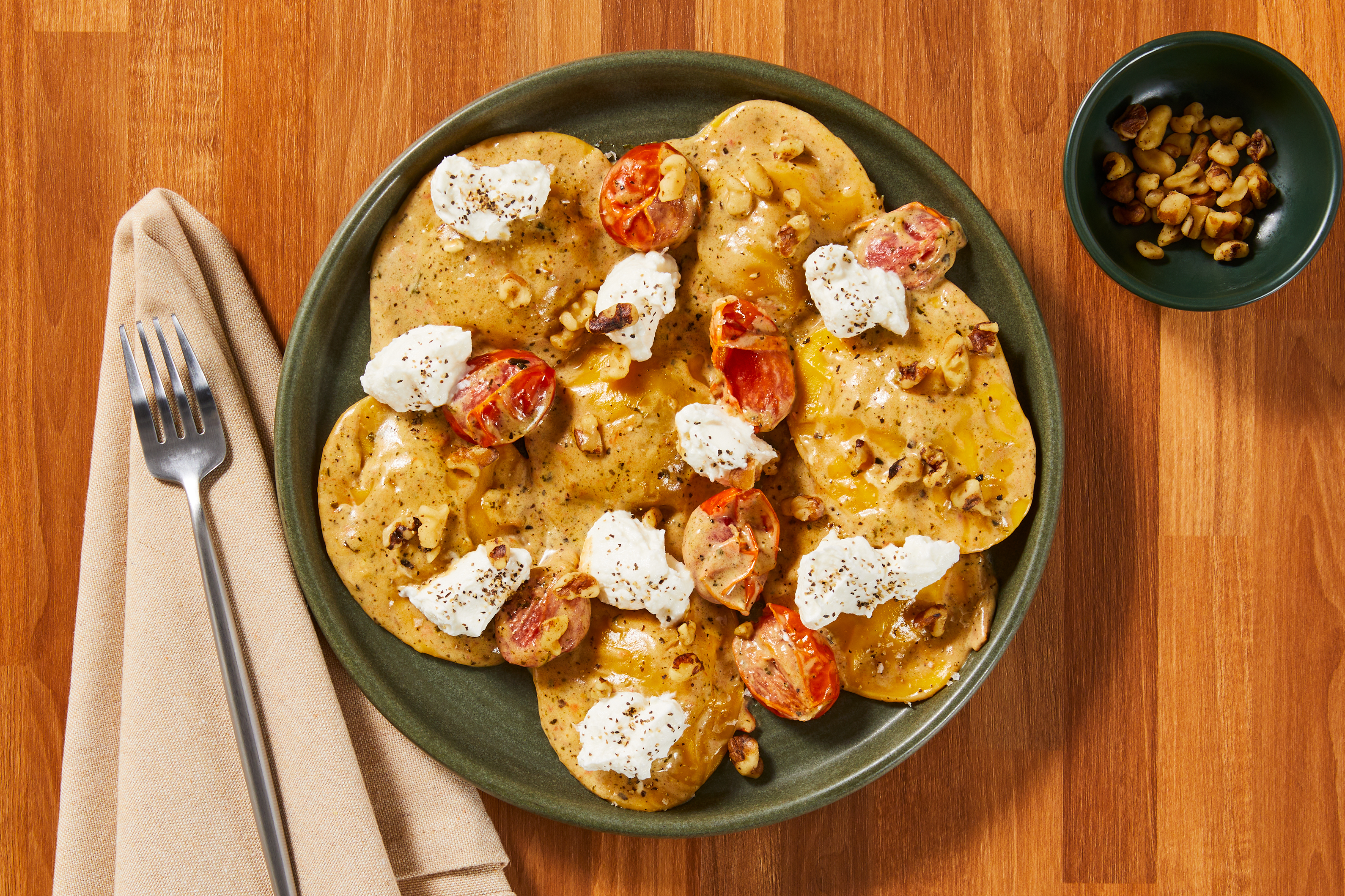 Creamy Mushroom Ravioli with Ricotta