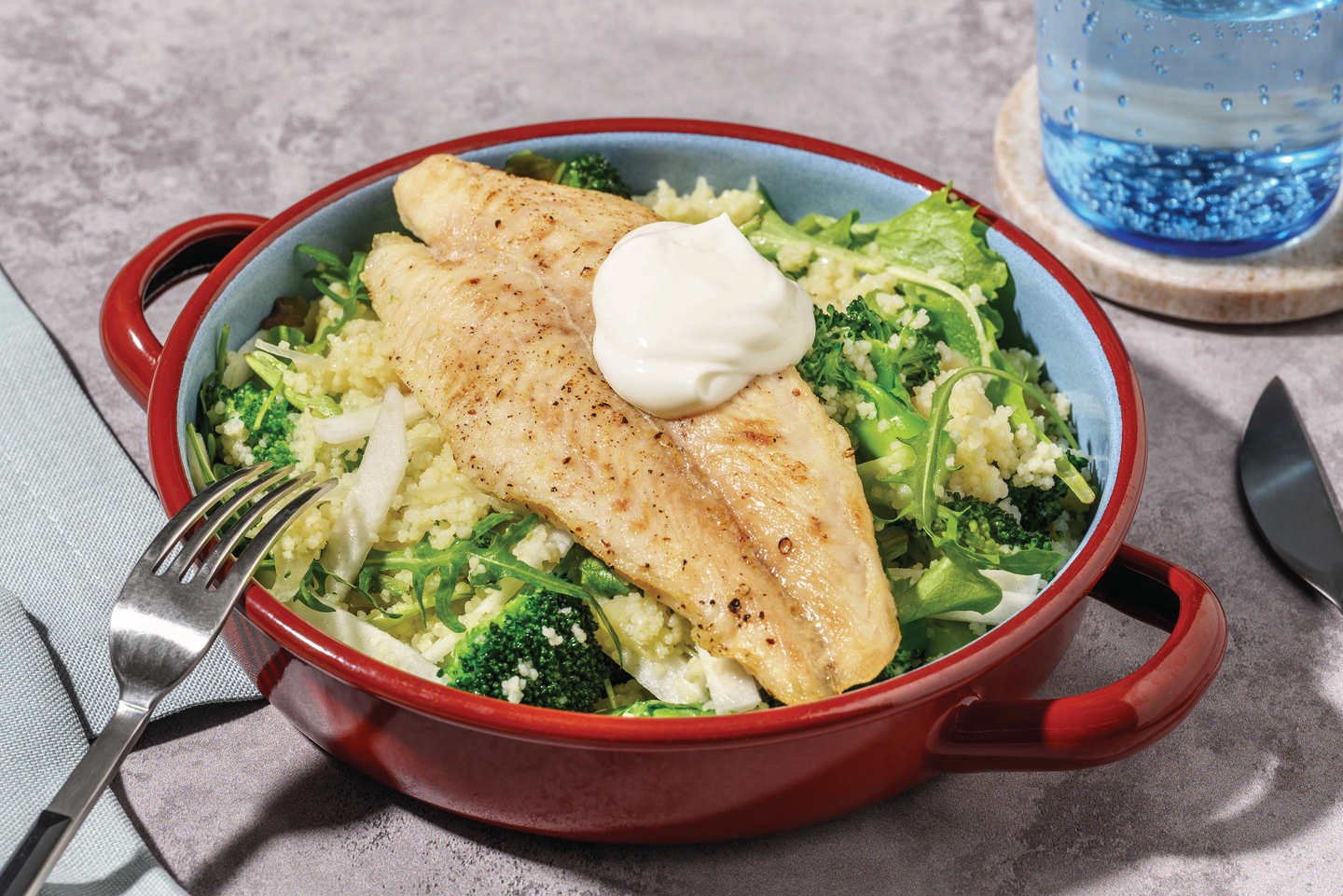 Honey-Garlic White Fish & Couscous