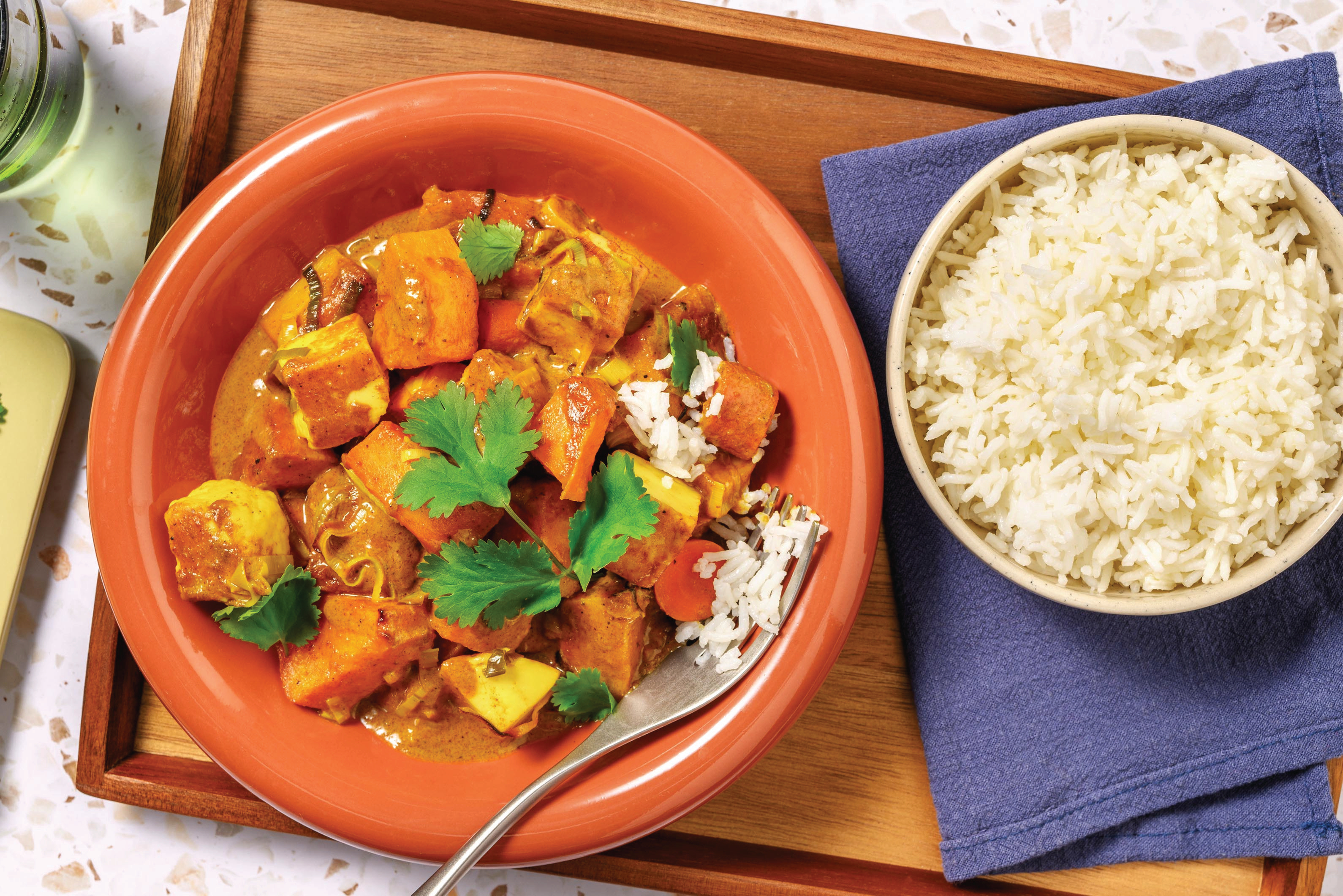 Bengali Halloumi & Roast Pumpkin Curry