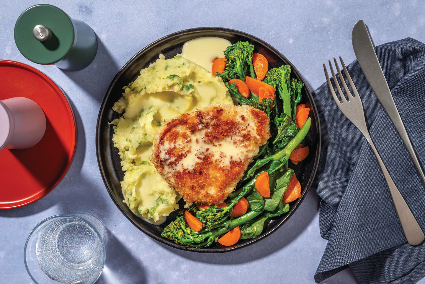 HelloHero: Pork Schnitzel & Herby Mash