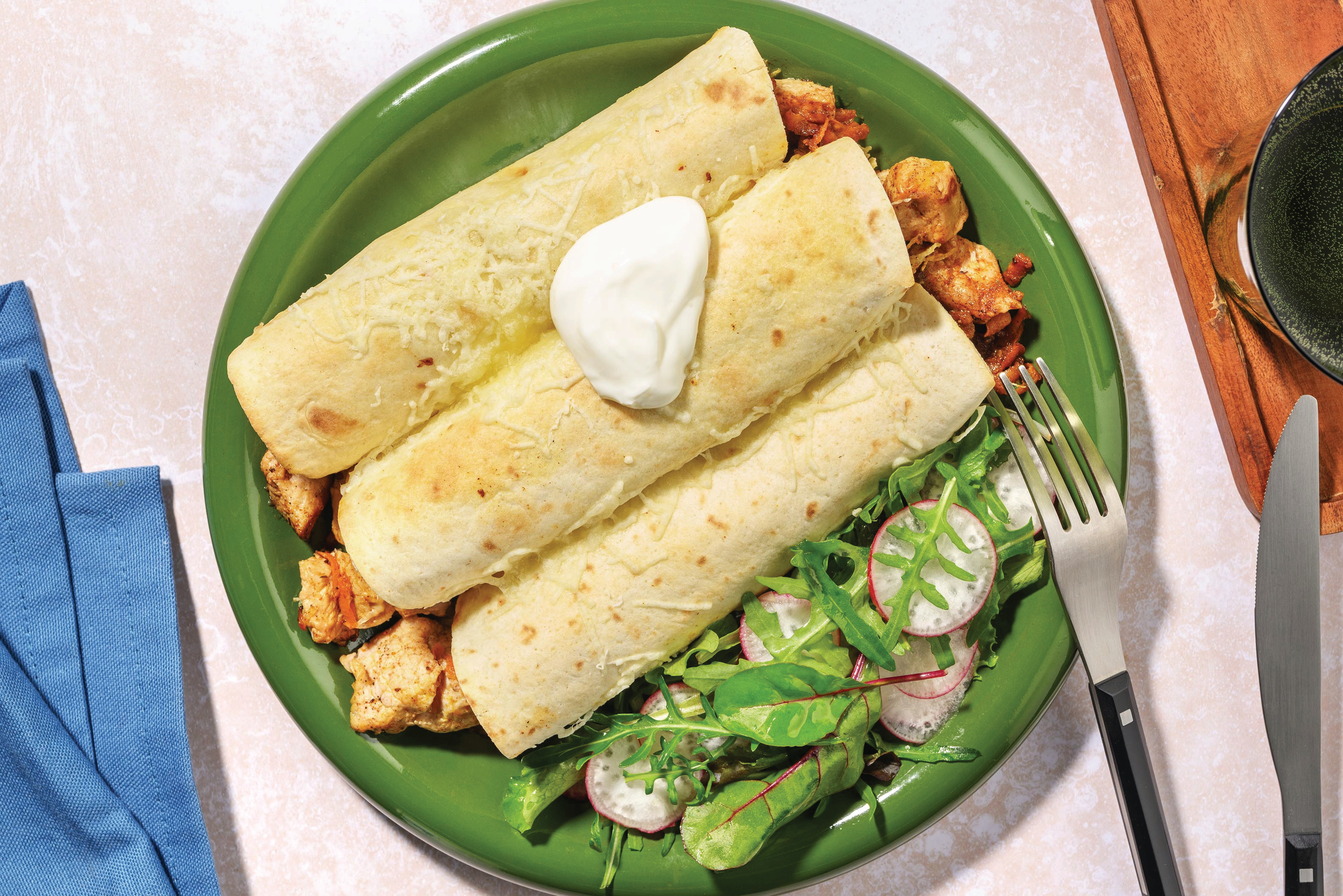 Foolproof Indian-Style Chicken Enchiladas