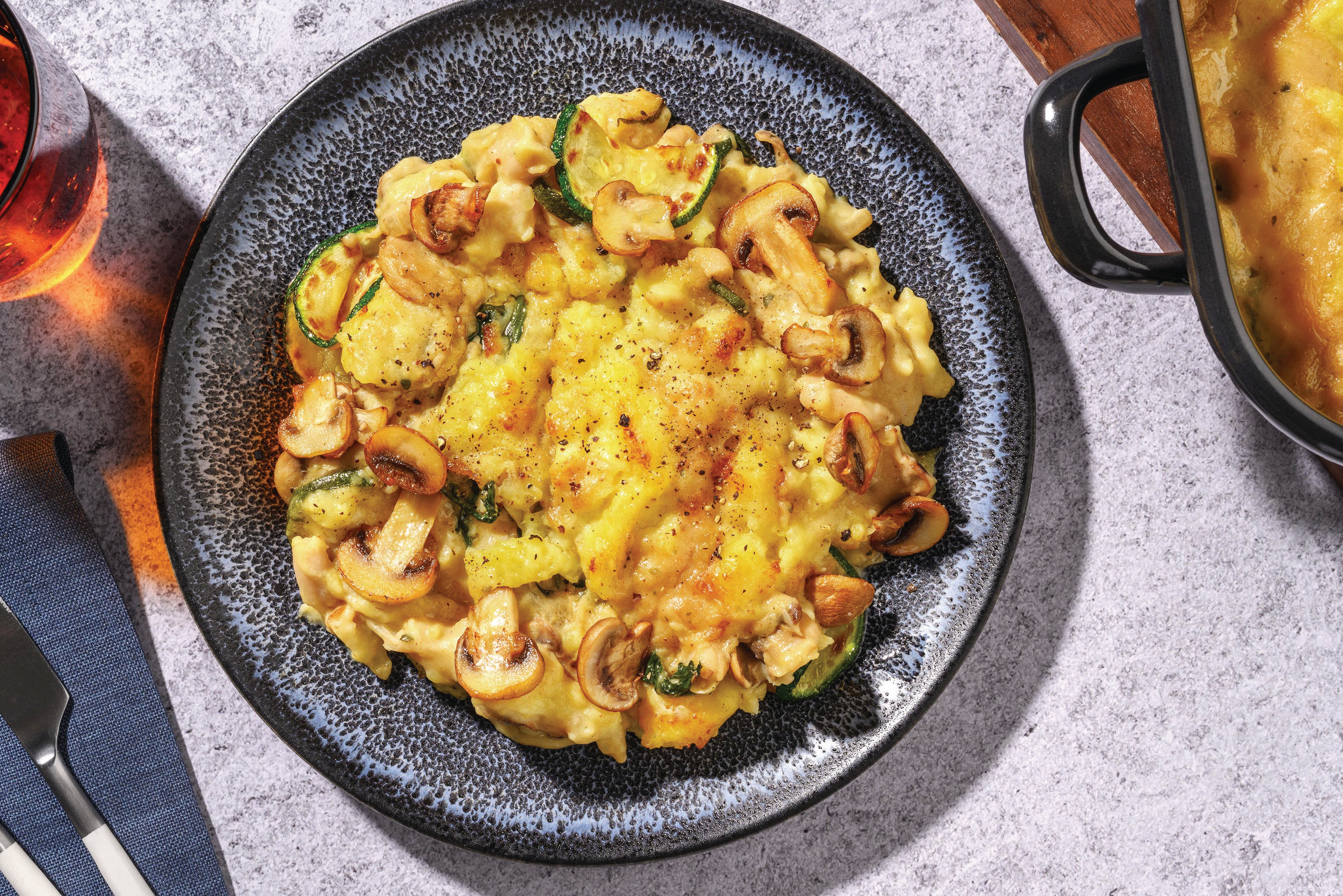 Rustic Mushroom & White Bean Pie