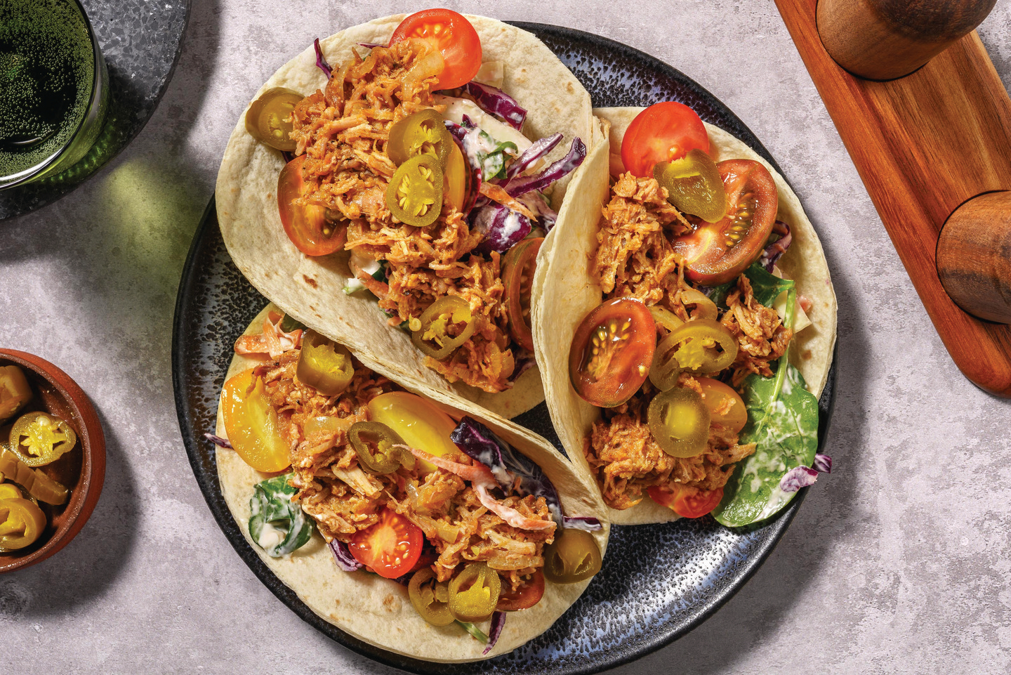 Double Texan Pulled Pork Tacos