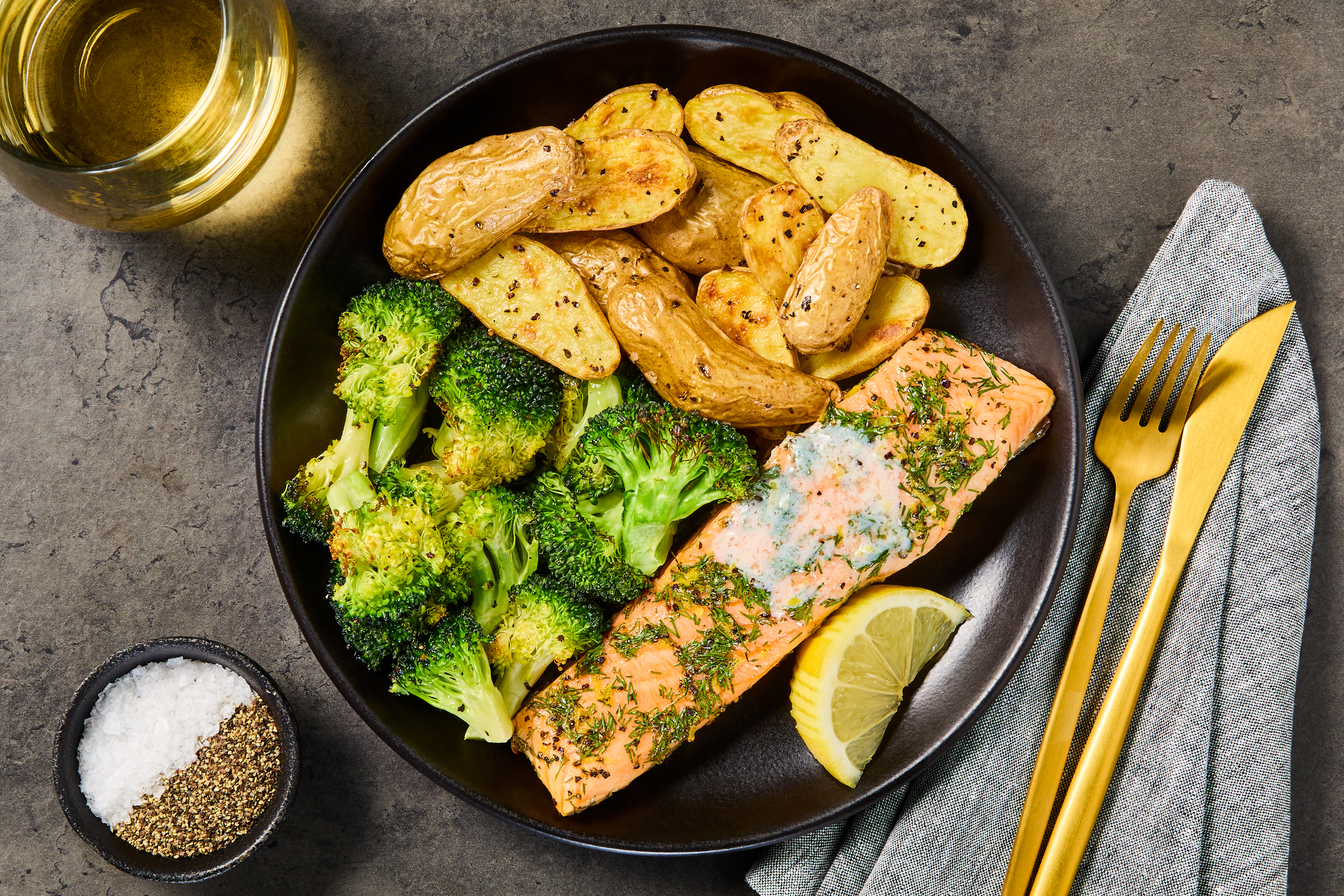 Sheet Pan Lemon-Dill Trout & Brussels