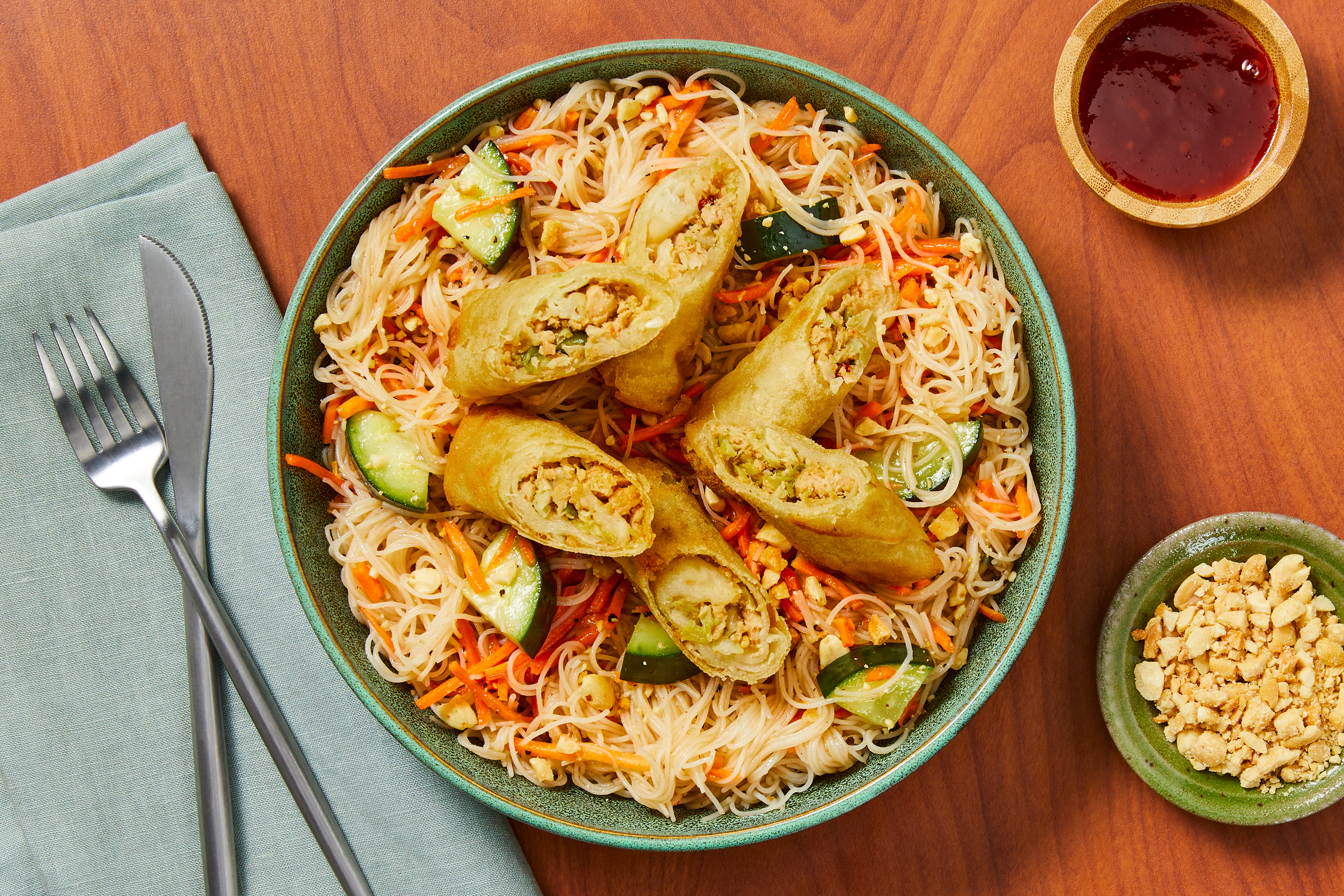 Chicken Spring Roll & Vermicelli Bowls