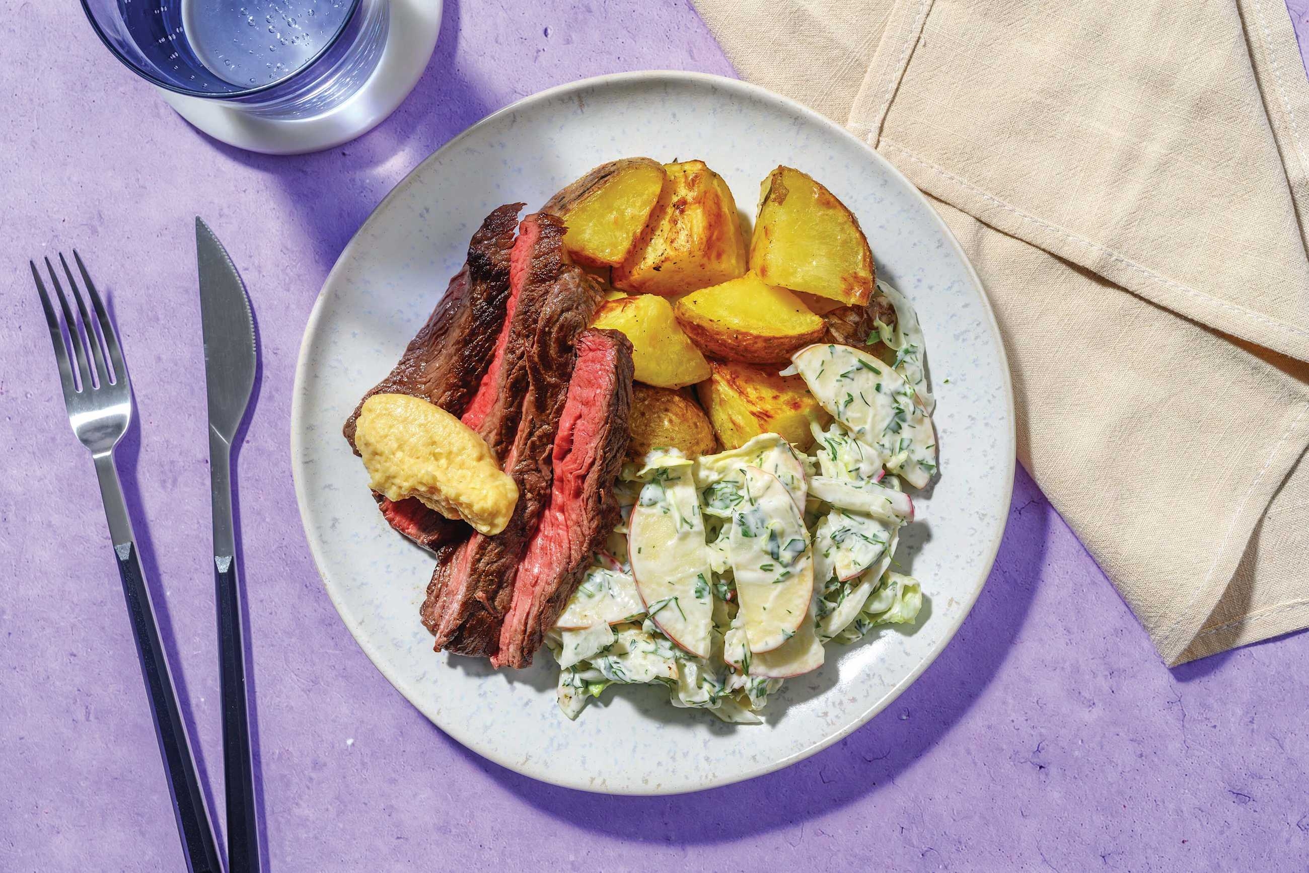 Salmon & Twice-Cooked Herby Potatoes