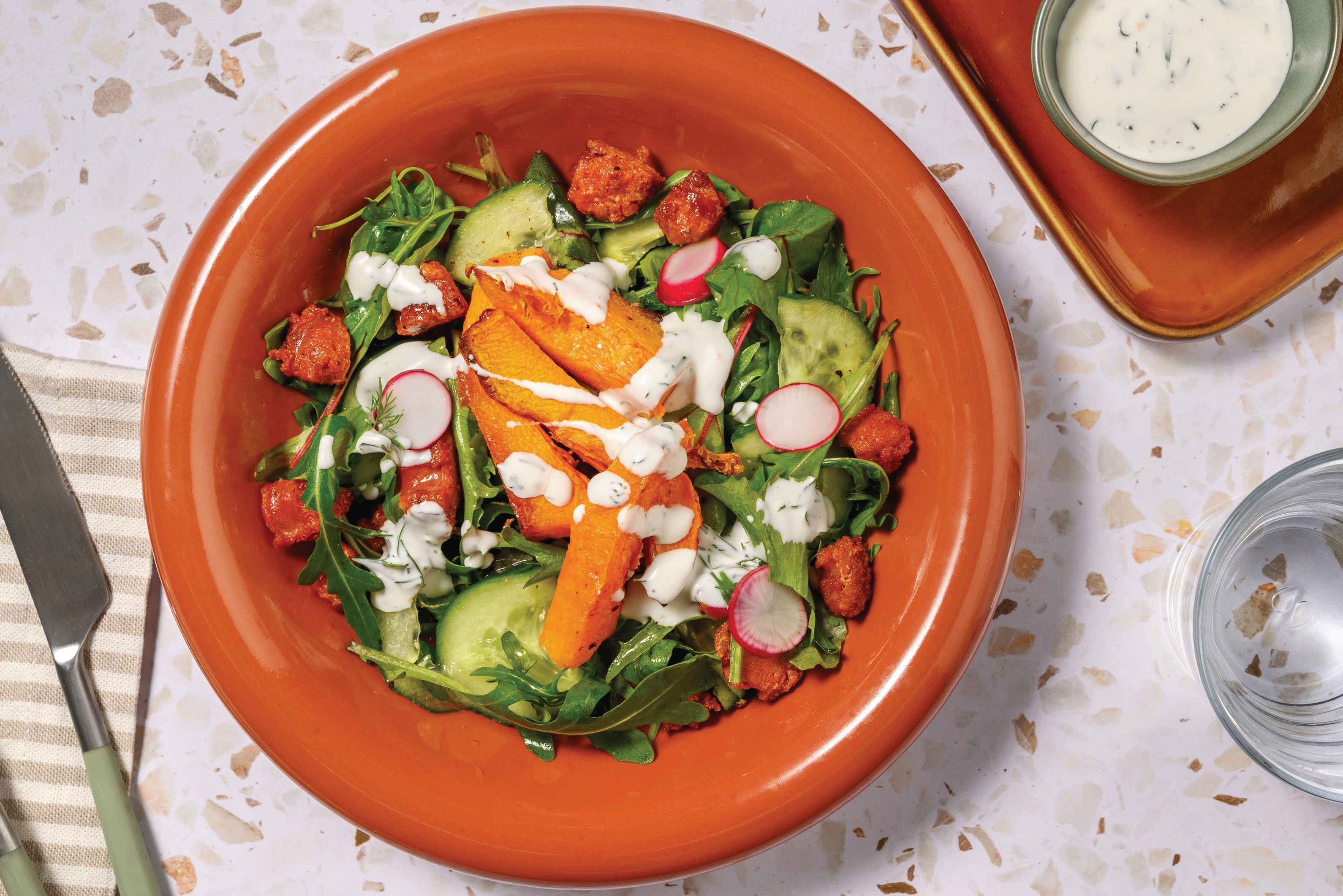 Chicken, Chorizo & Roast Pumpkin Salad