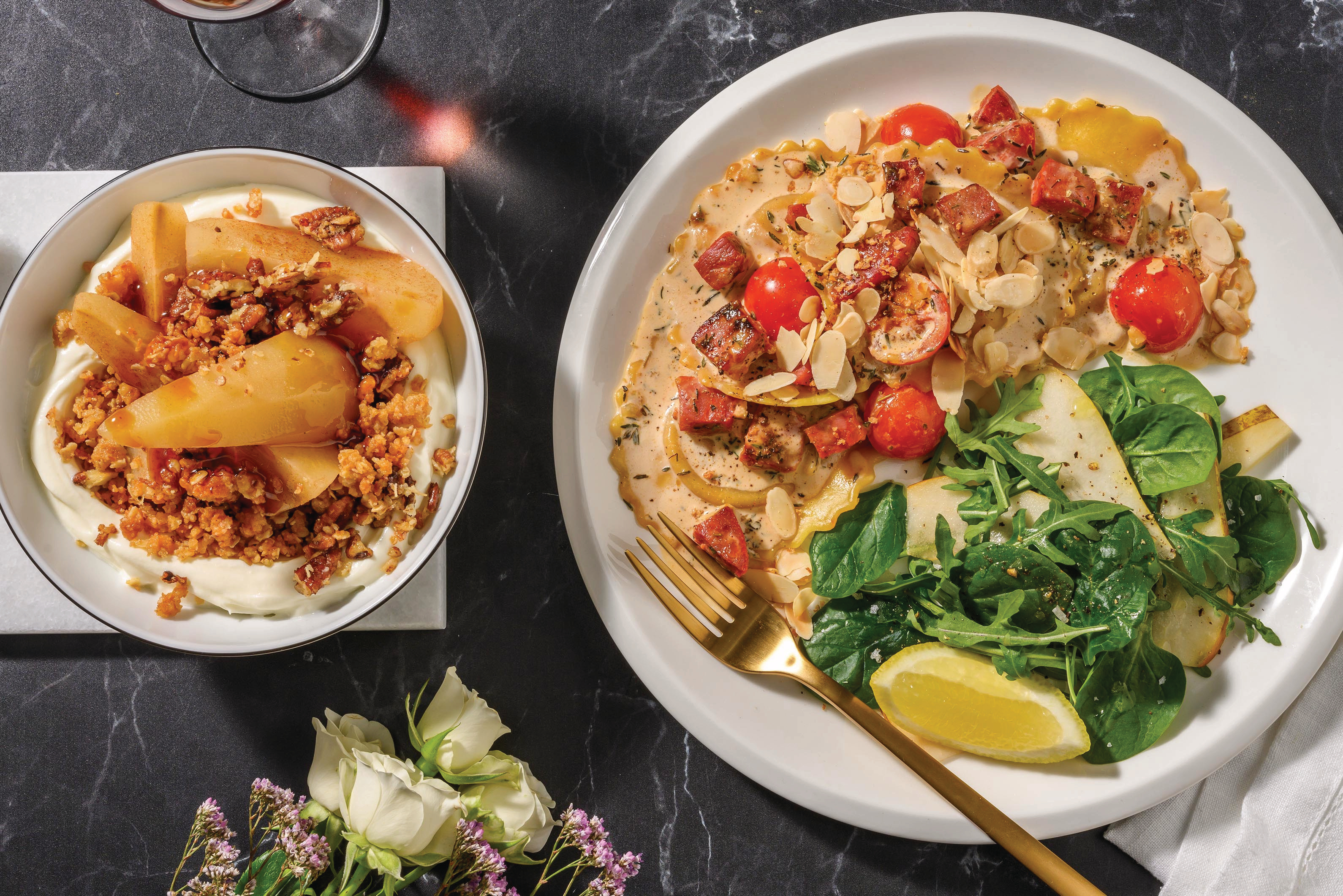 Pumpkin Ravioli & Chorizo Cream Sauce for Dinner