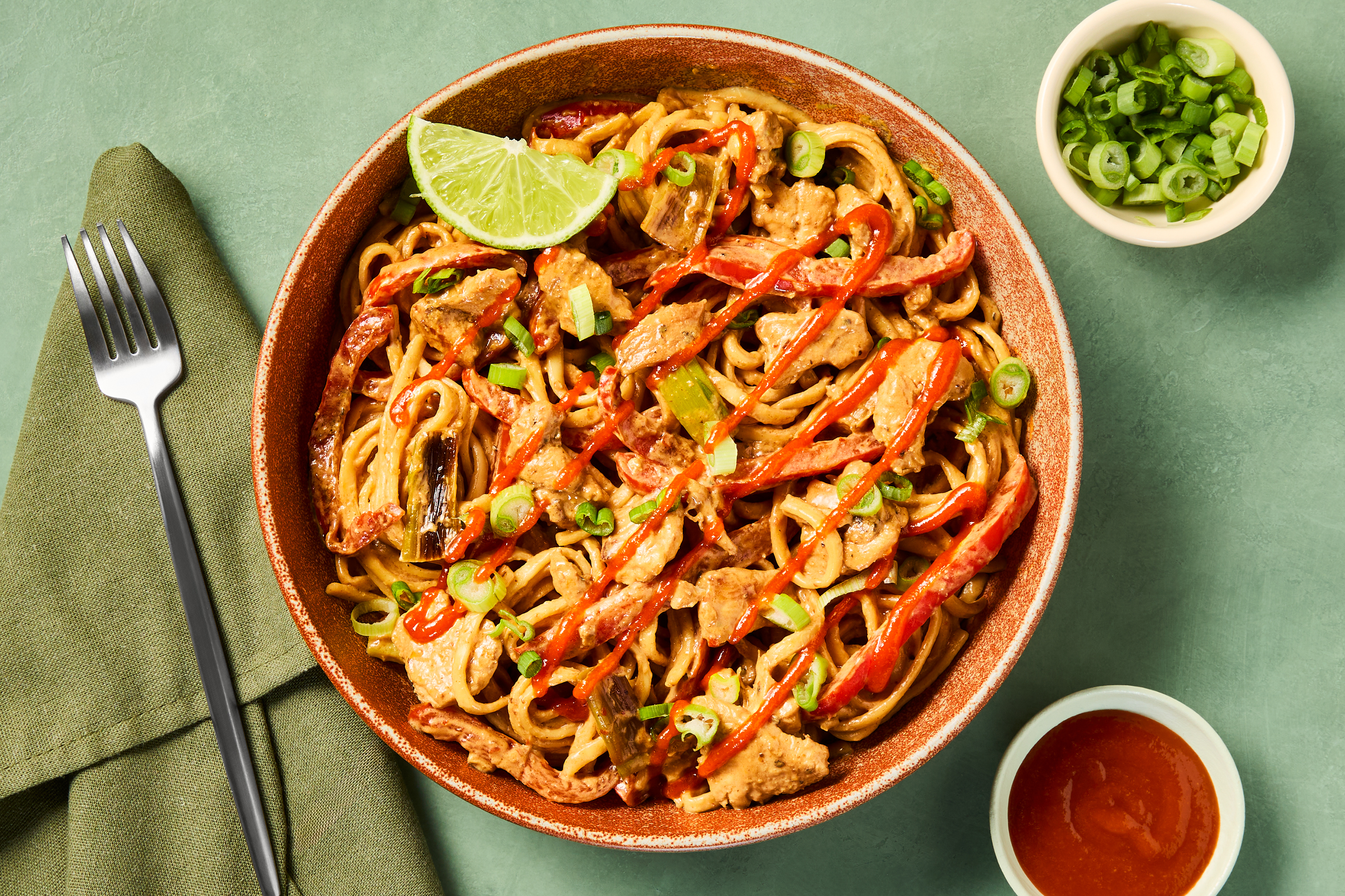 Spicy Coconut Lime Chicken Lo Mein