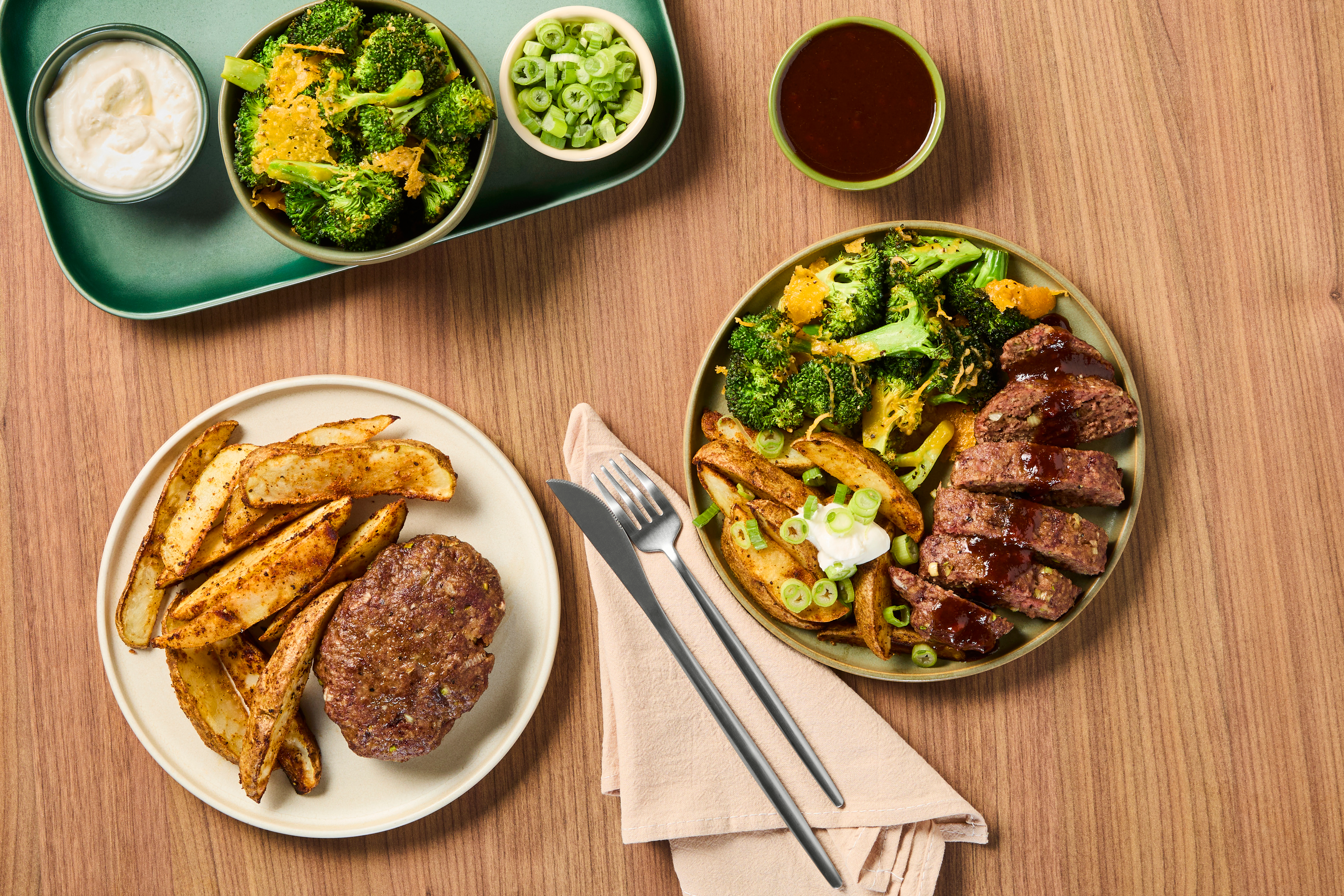 BBQ Meatloaf & Loaded Potato Wedges Bar