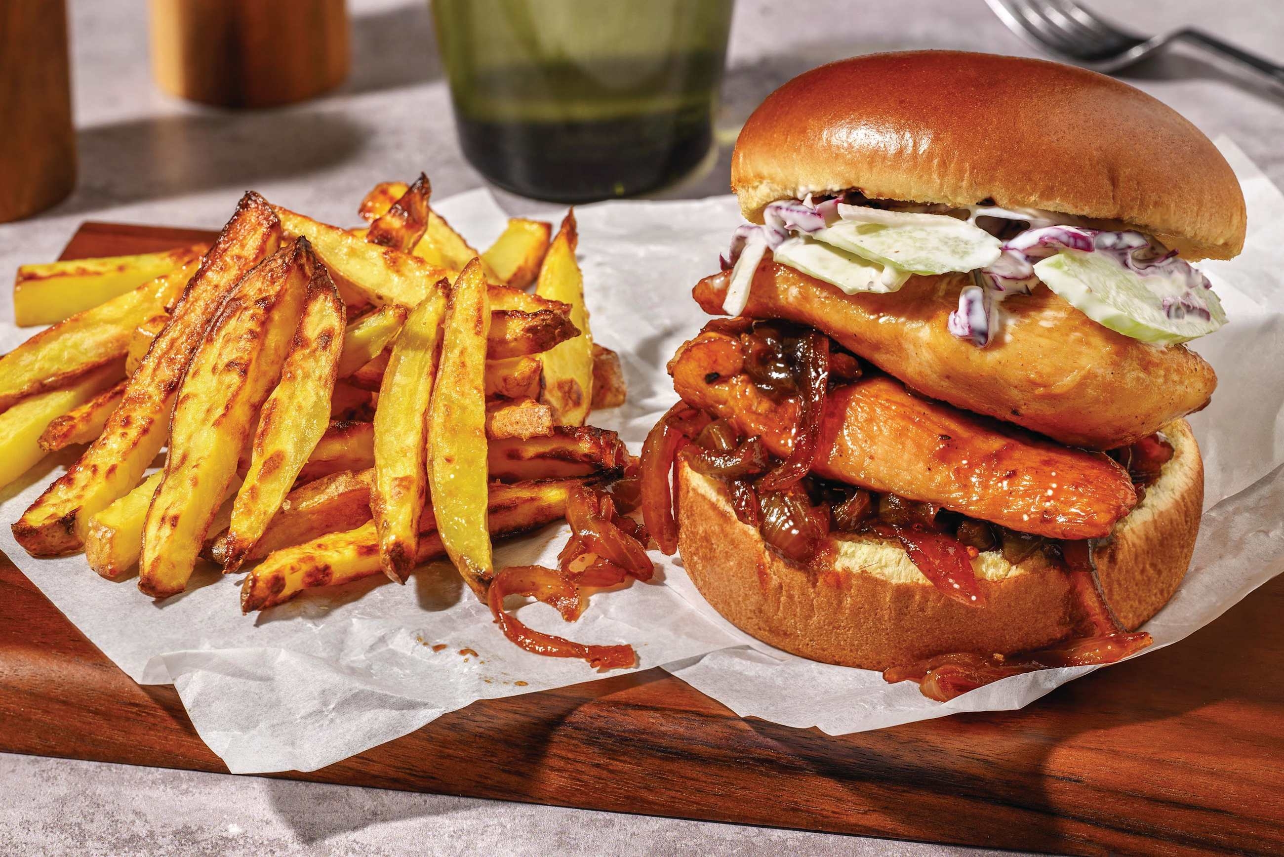 BBQ Haloumi Burger & Onion Chutney