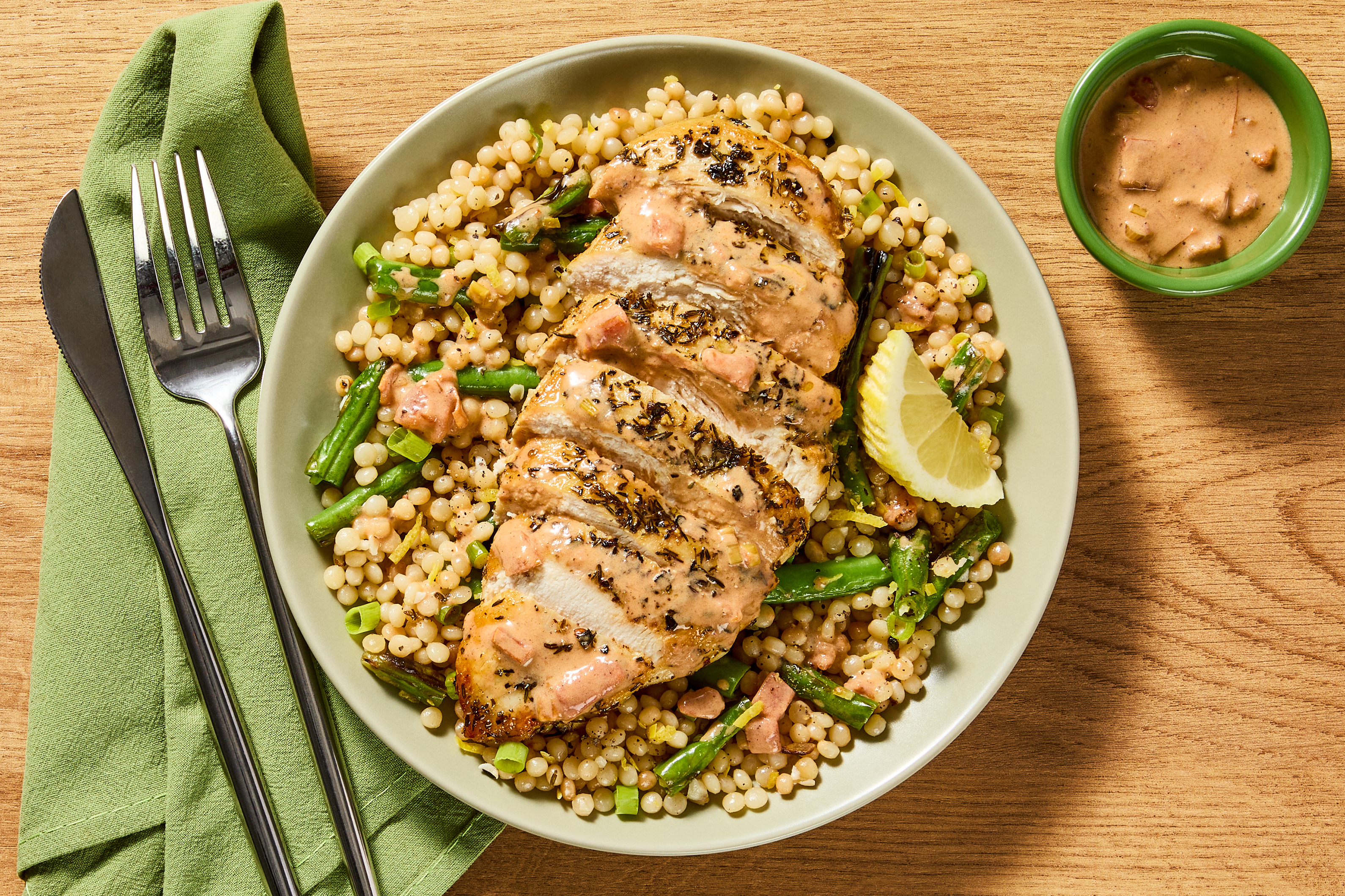 Chicken Thyme with Broccoli Couscous