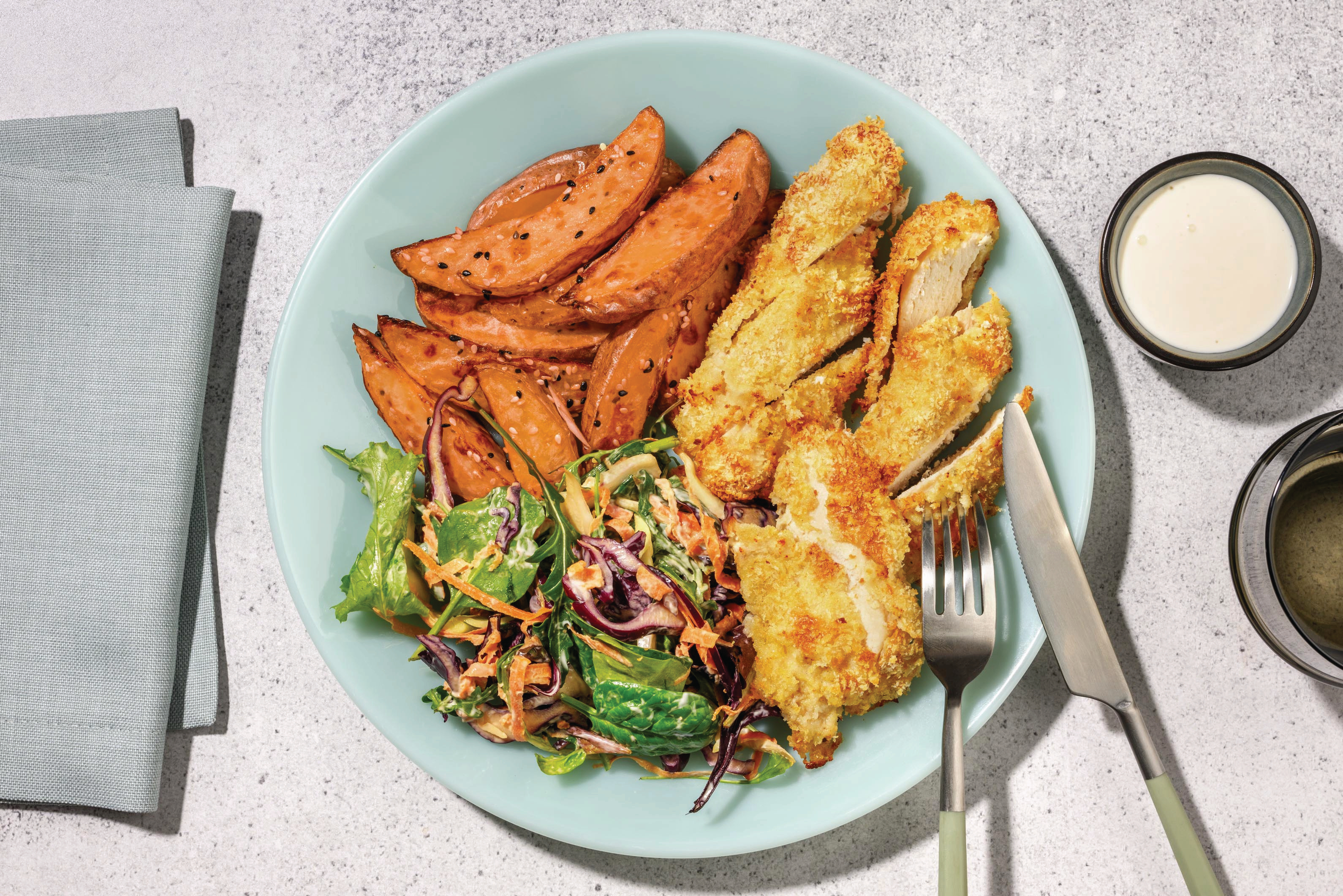 Asian-Style Crumbed Chicken & Slaw