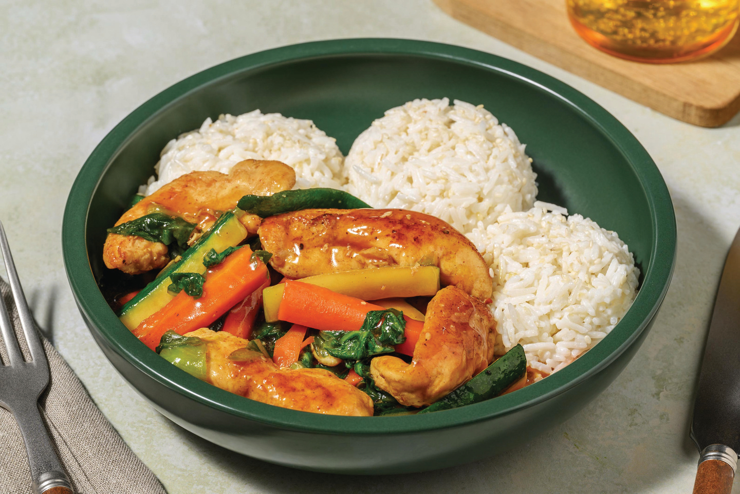 Saucy Tofu & Sesame Rice Balls