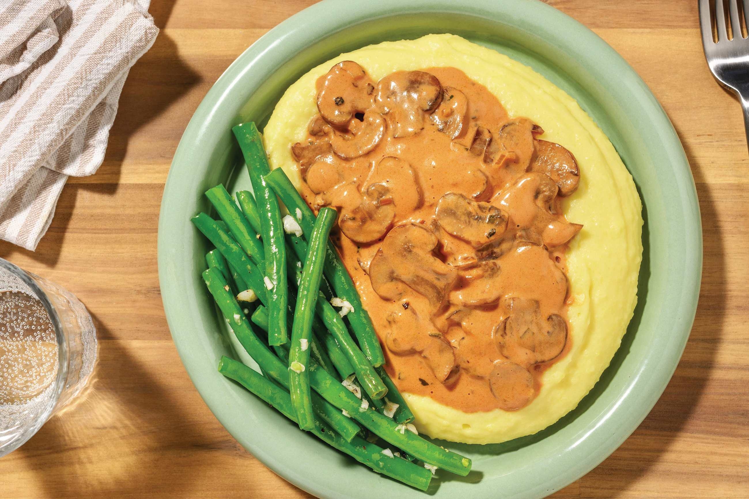 Creamy Double Mushroom & Bacon Stroganoff