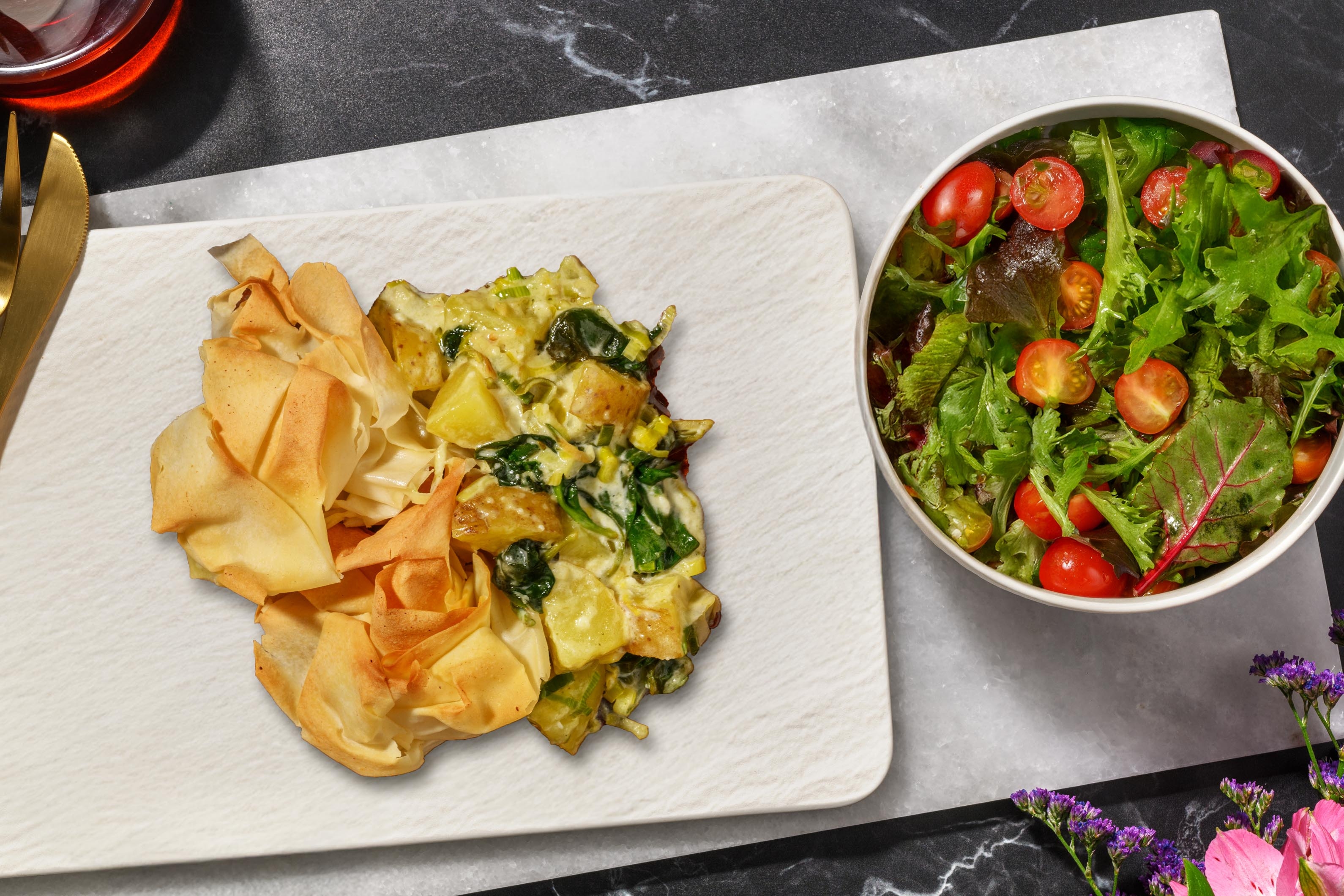 Ultimate Cheesy Potato & Leek Filo Pie