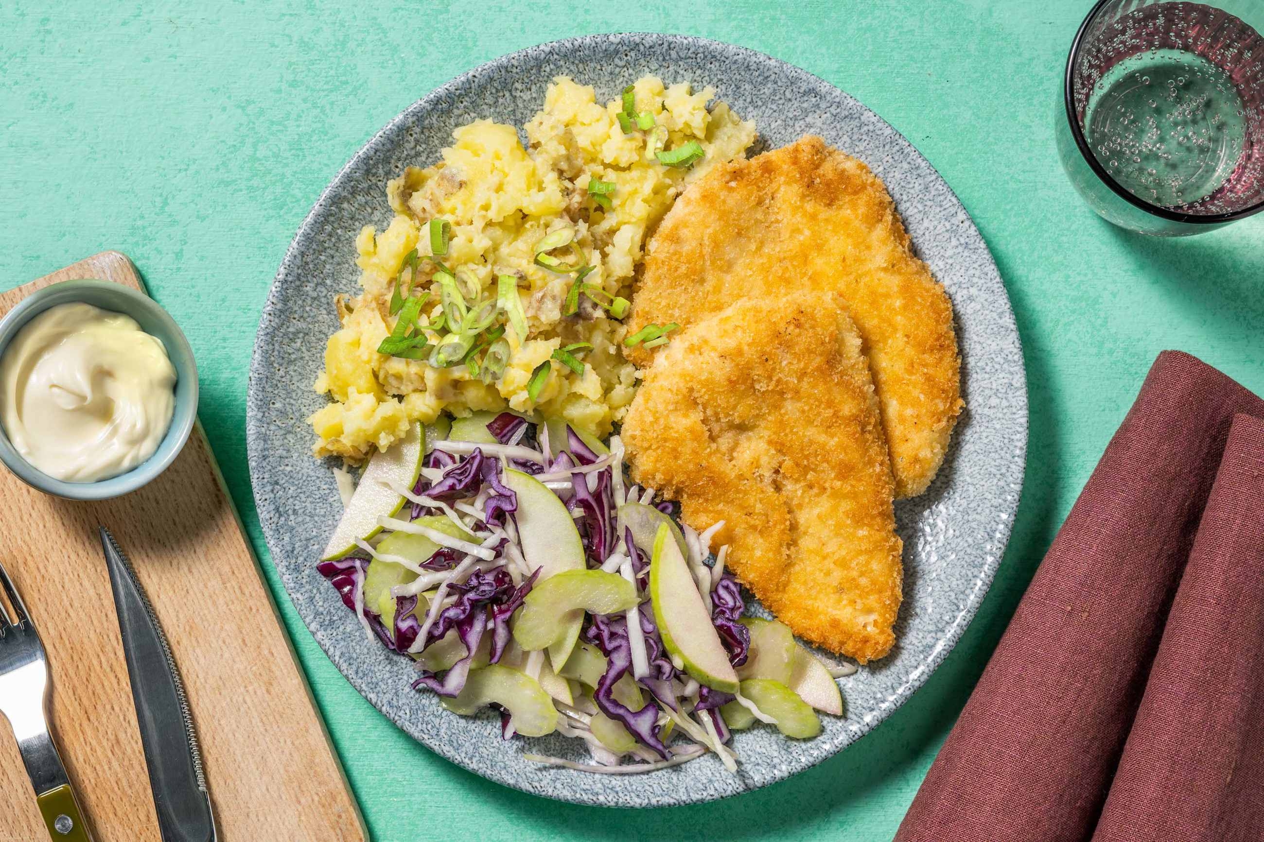 Smokey Pork Schnitzel & Apple Slaw