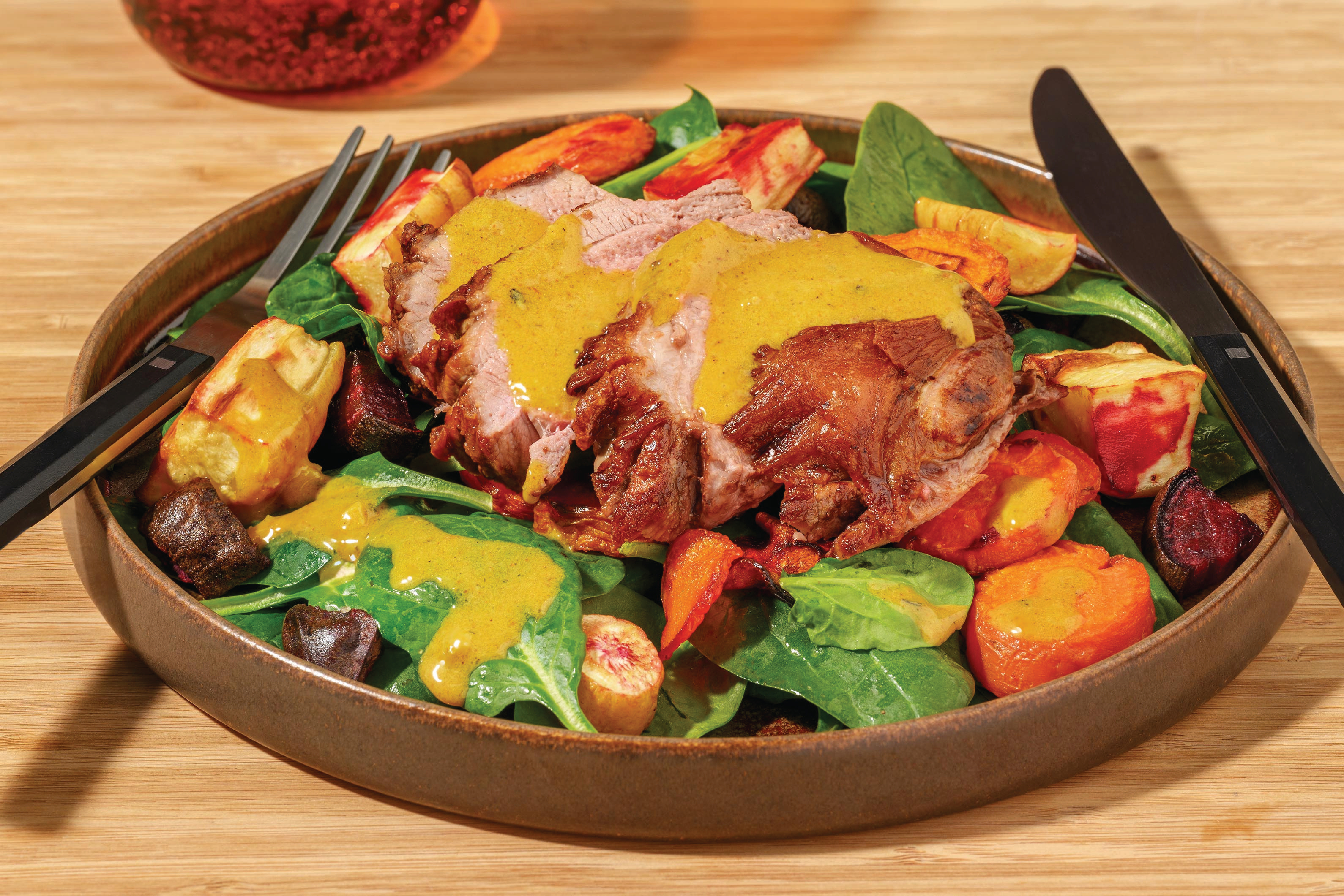 Lamb Rump & Roast Veggie Salad