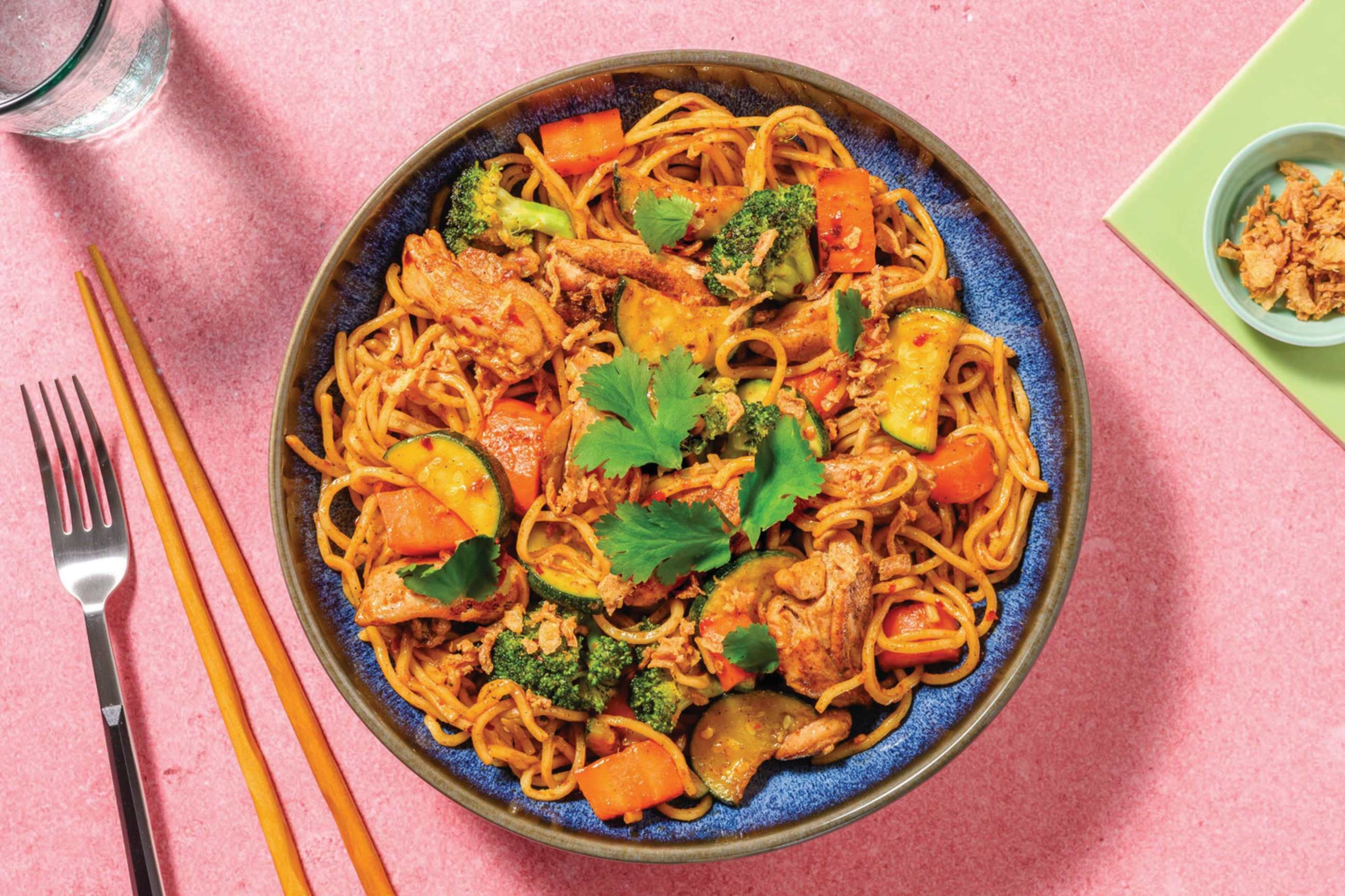 Easy Sweet Soy Chicken & Veggie Noodles