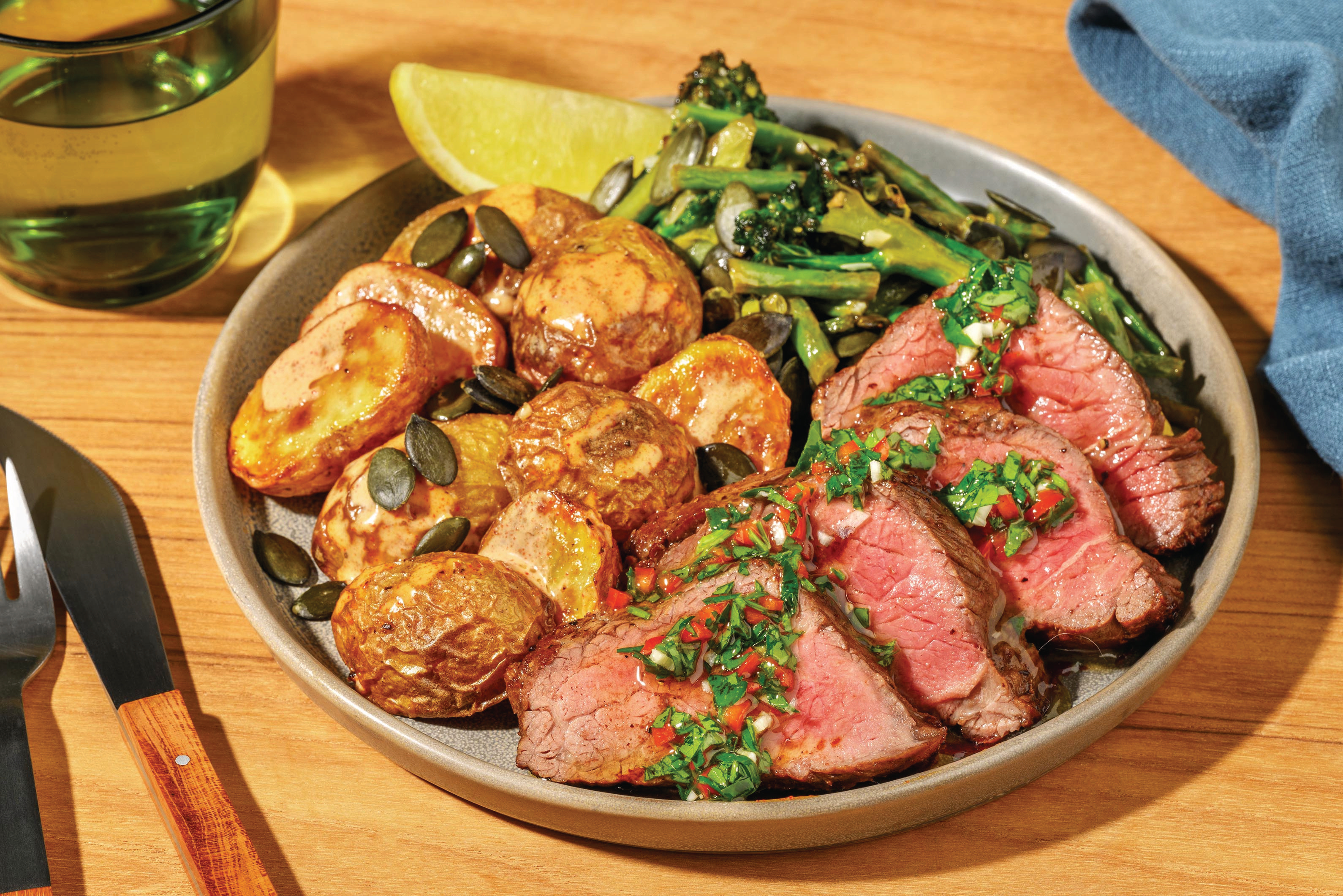Chimichurri Eye Fillet & Smokey Potatoes