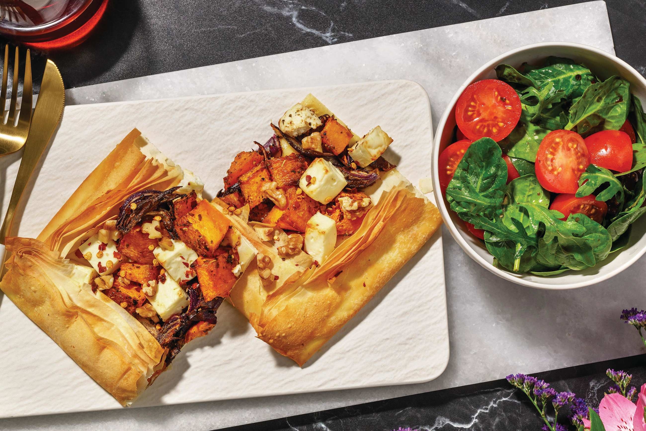 Pumpkin, Walnut & Goat Cheese Galette 