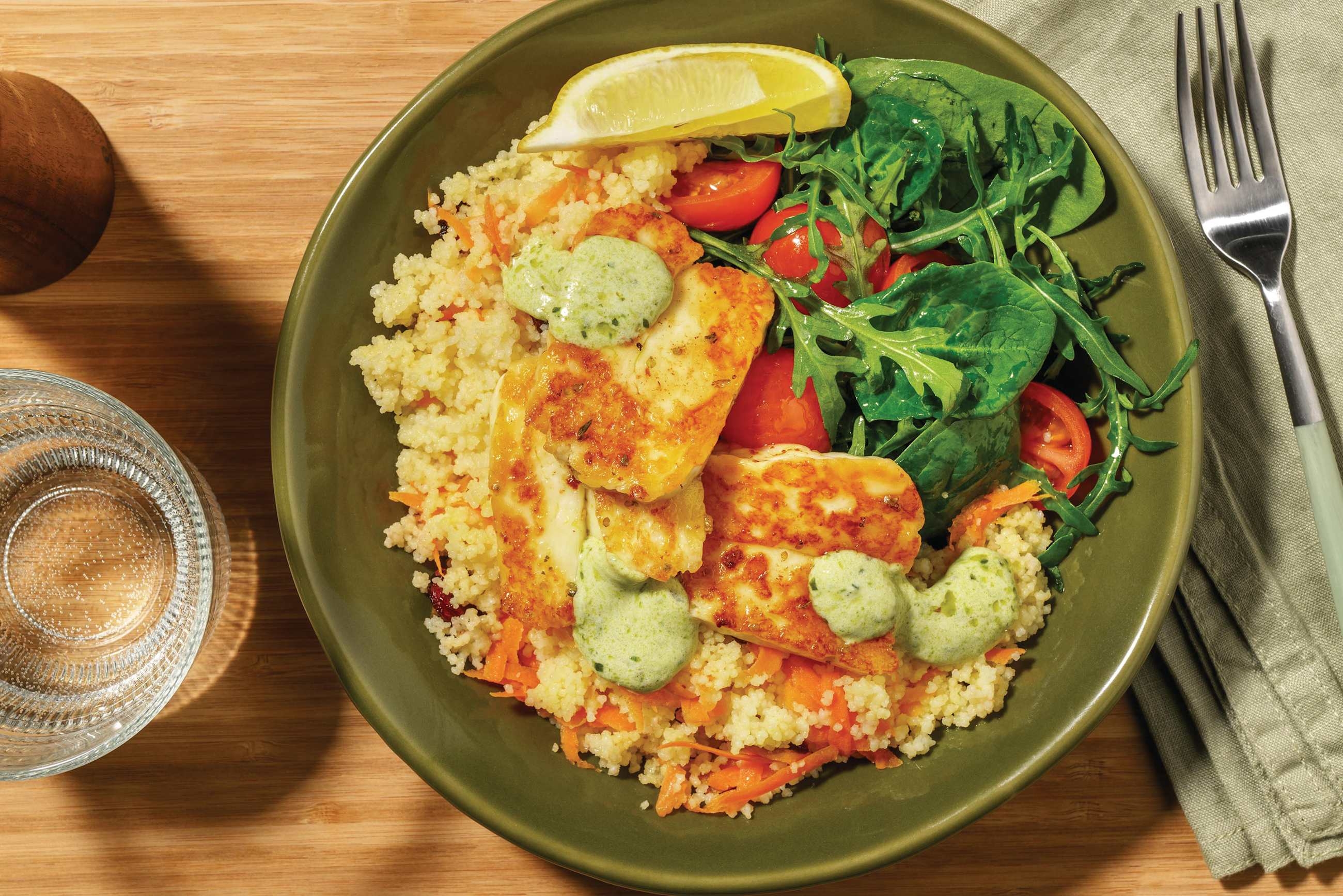 Zesty Haloumi & Jewelled Couscous