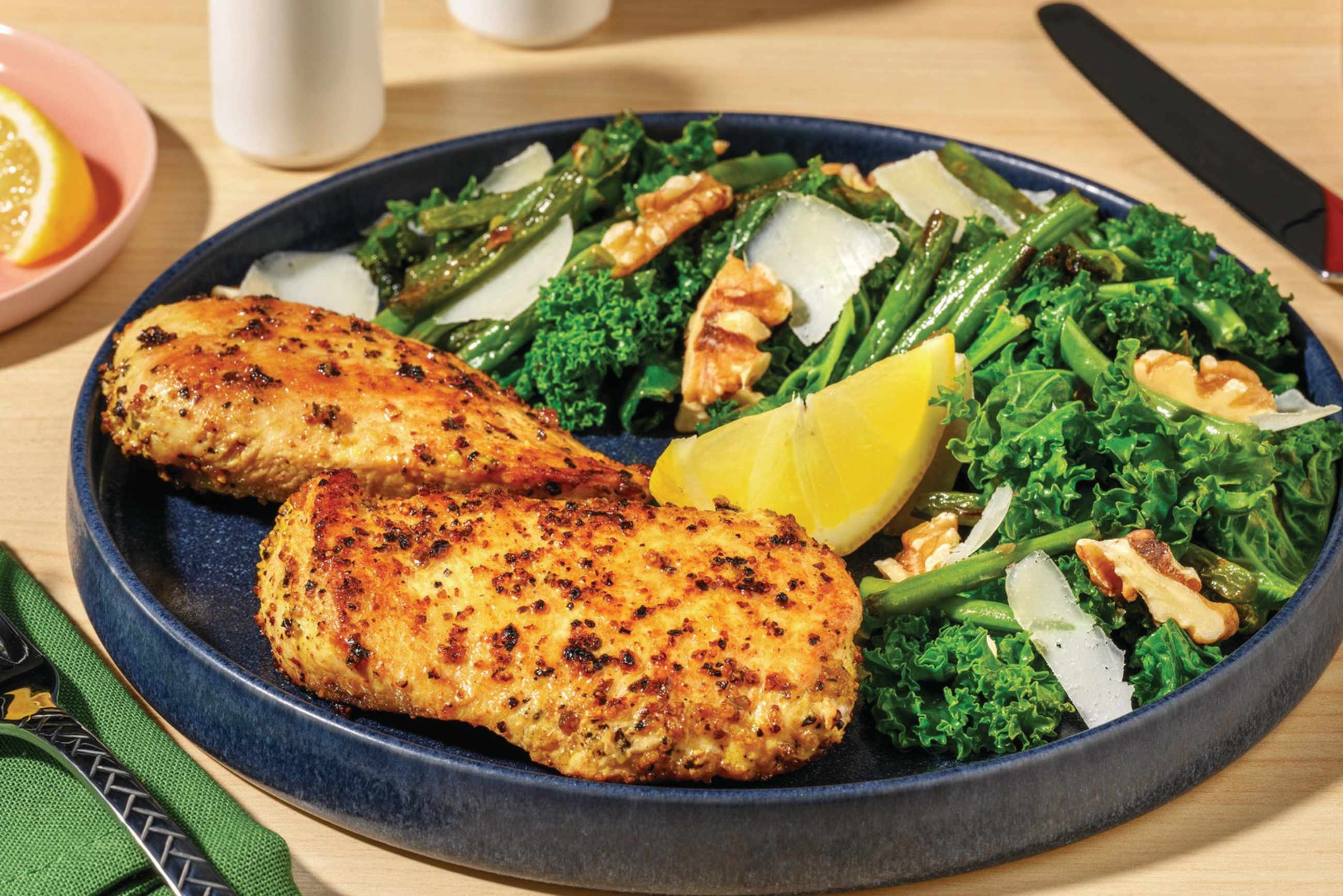 Lemon Pepper Barramundi & Garlic Kale Toss