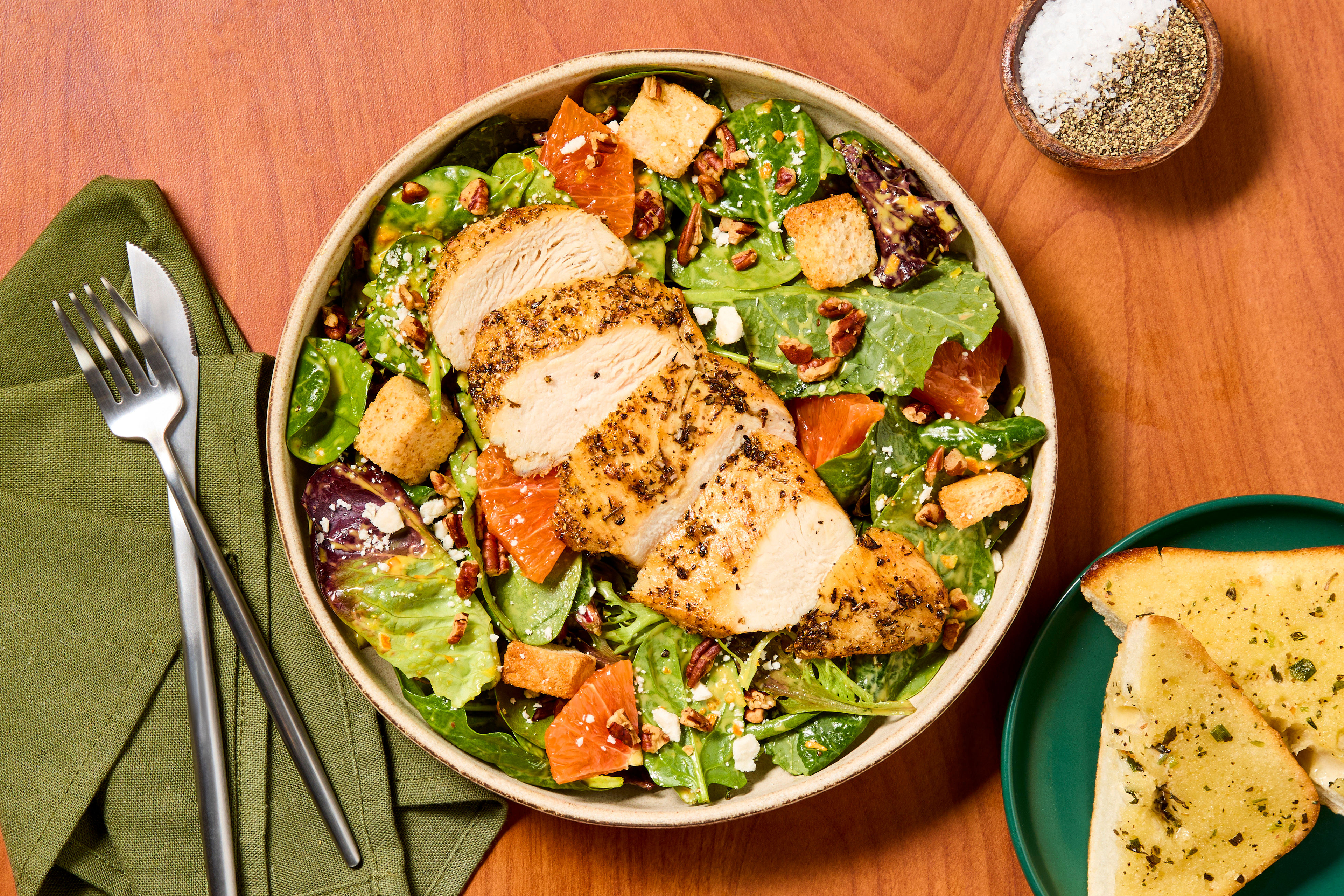 Herbed Organic Chicken with Feta & Orange Salad