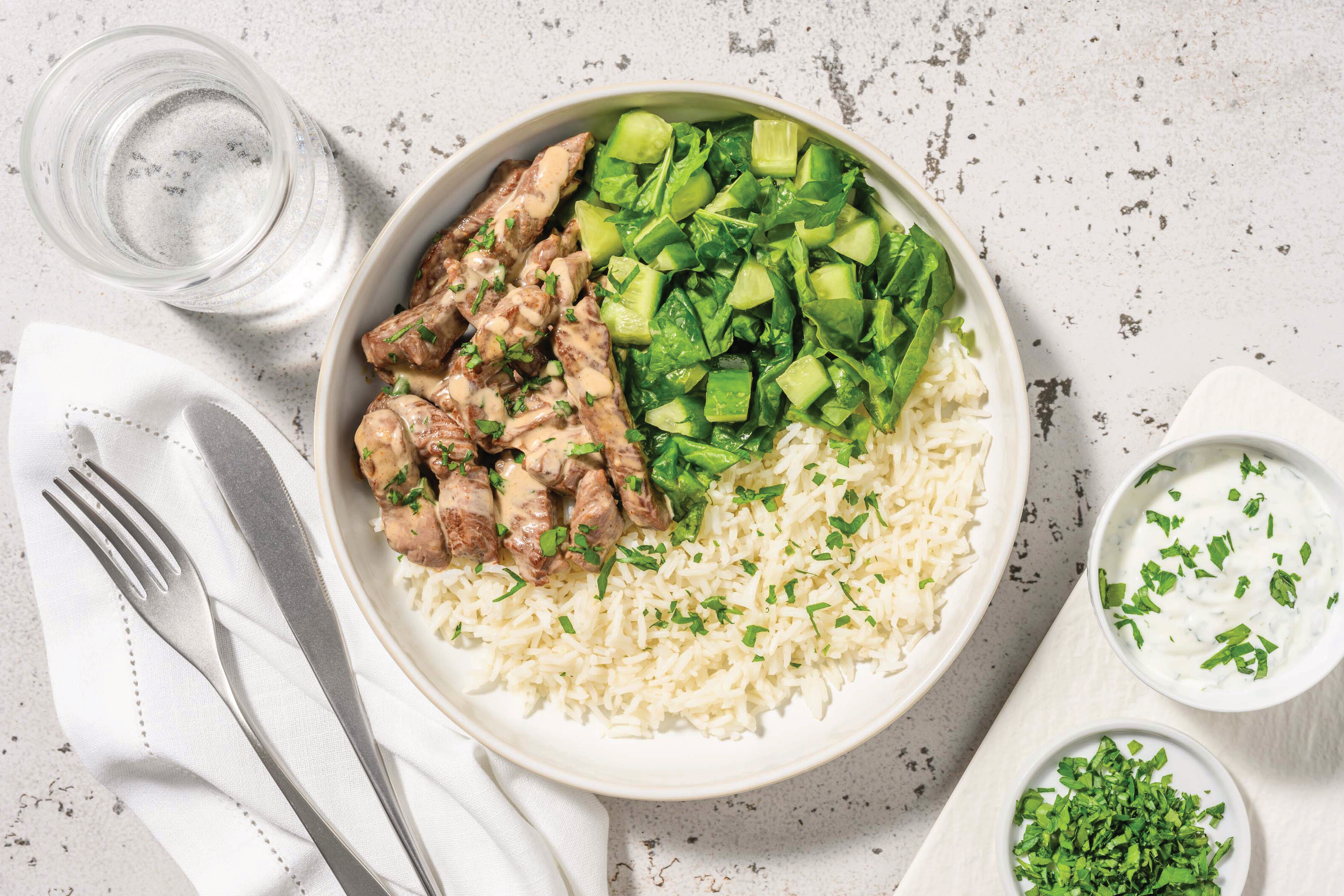 HelloHero: Coconut Halloumi & Garlic Rice