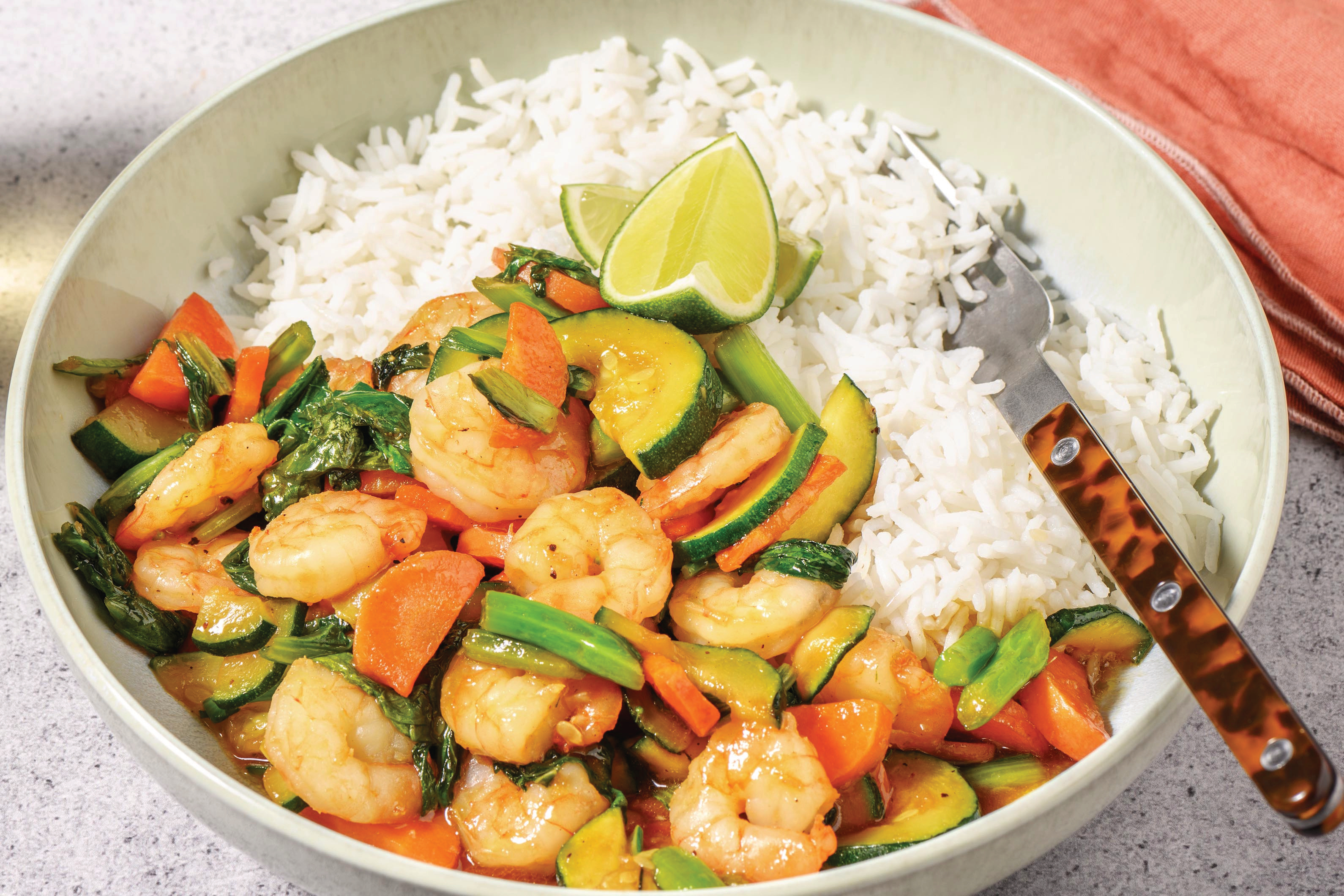 Teriyaki Prawn & Ginger Veggie Stir-Fry