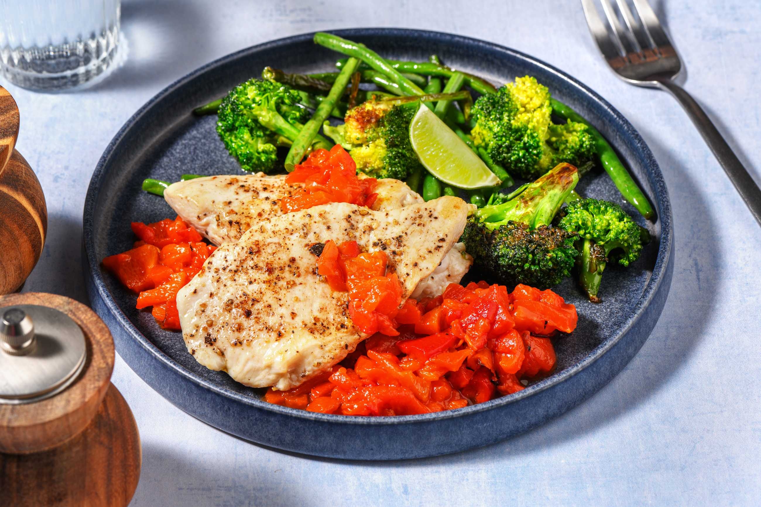 Seared Chicken & Smokey Capsicum Relish