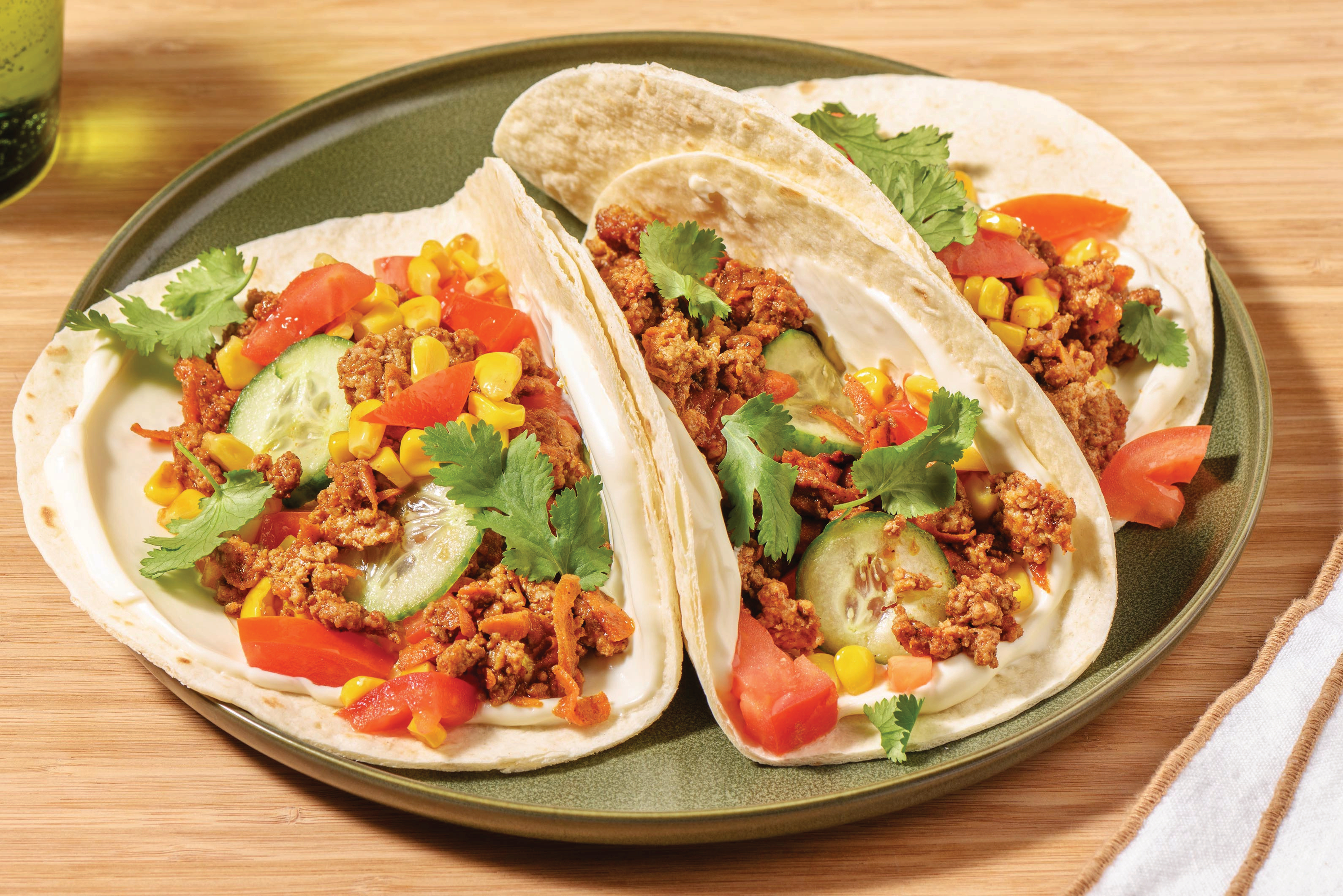 Tex-Mex Plant-Based Mince & Cucumber Tacos