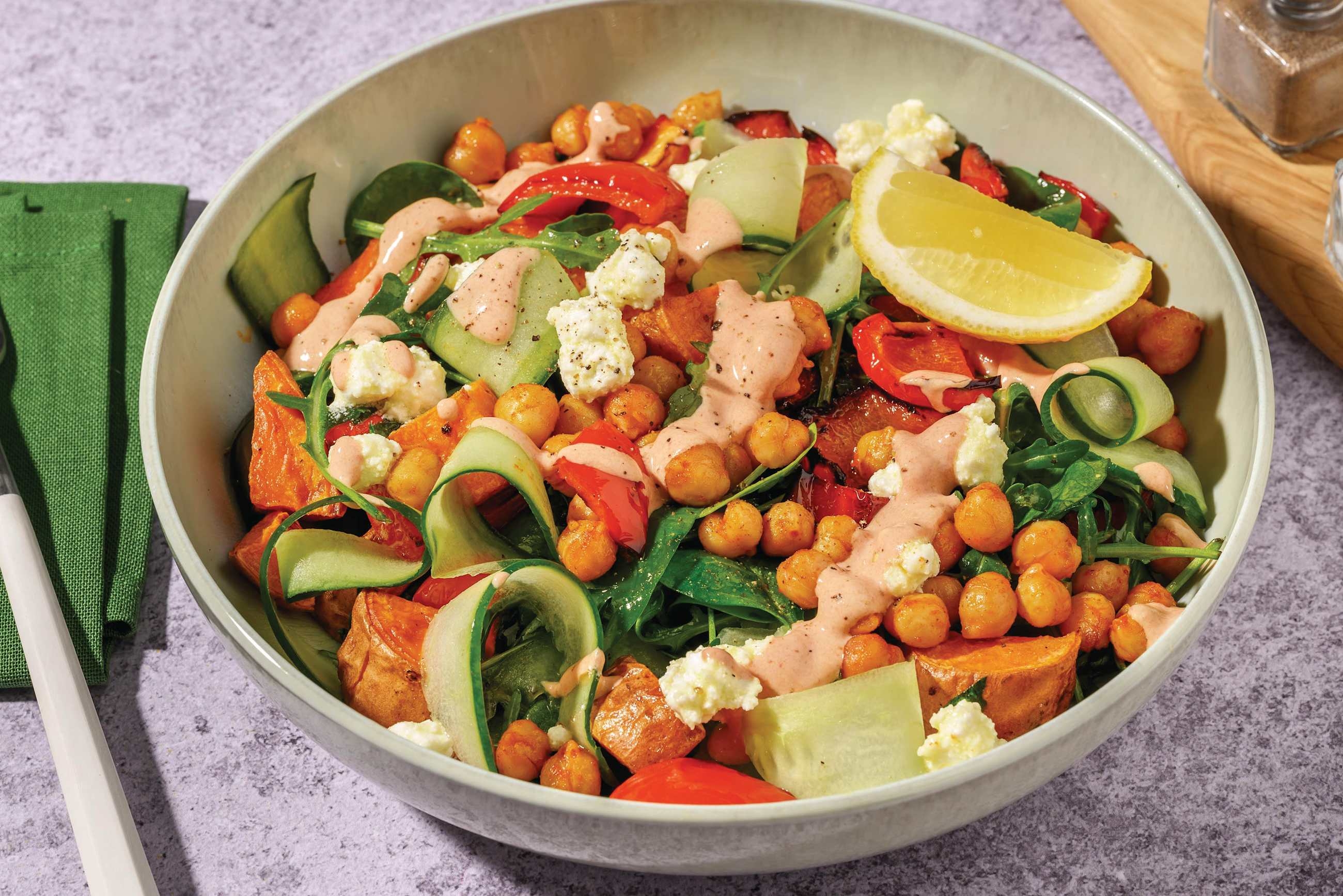 Spiced Chickpea & Spring Veggie Salad