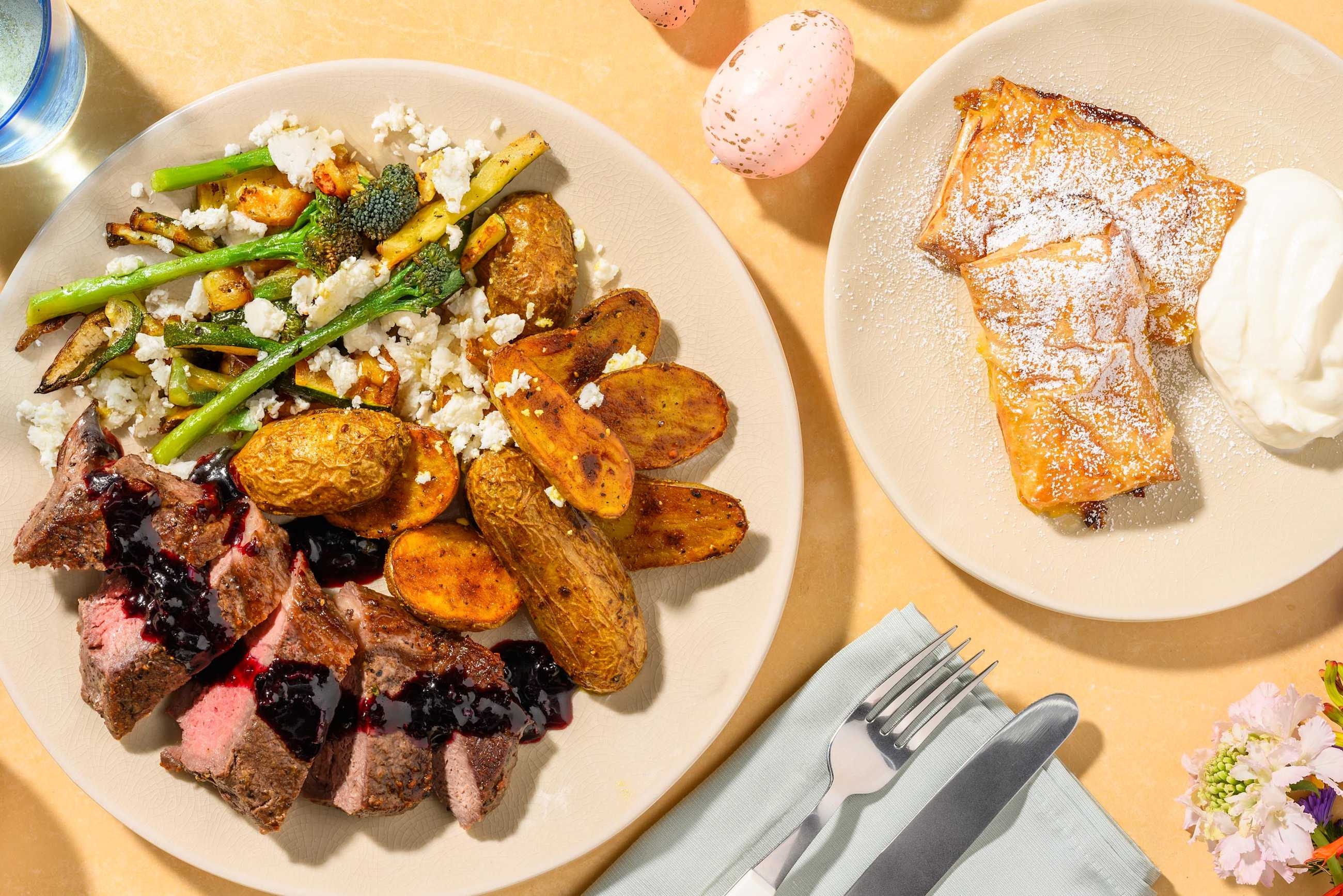 Venison Steak & Balsamic-Cherry Sauce for Dinner