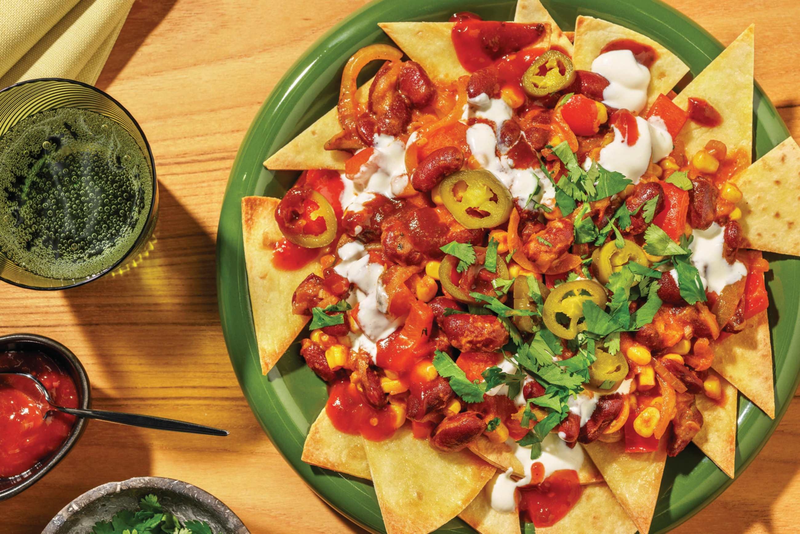 Mexican Bean & Jalapeño Nachos