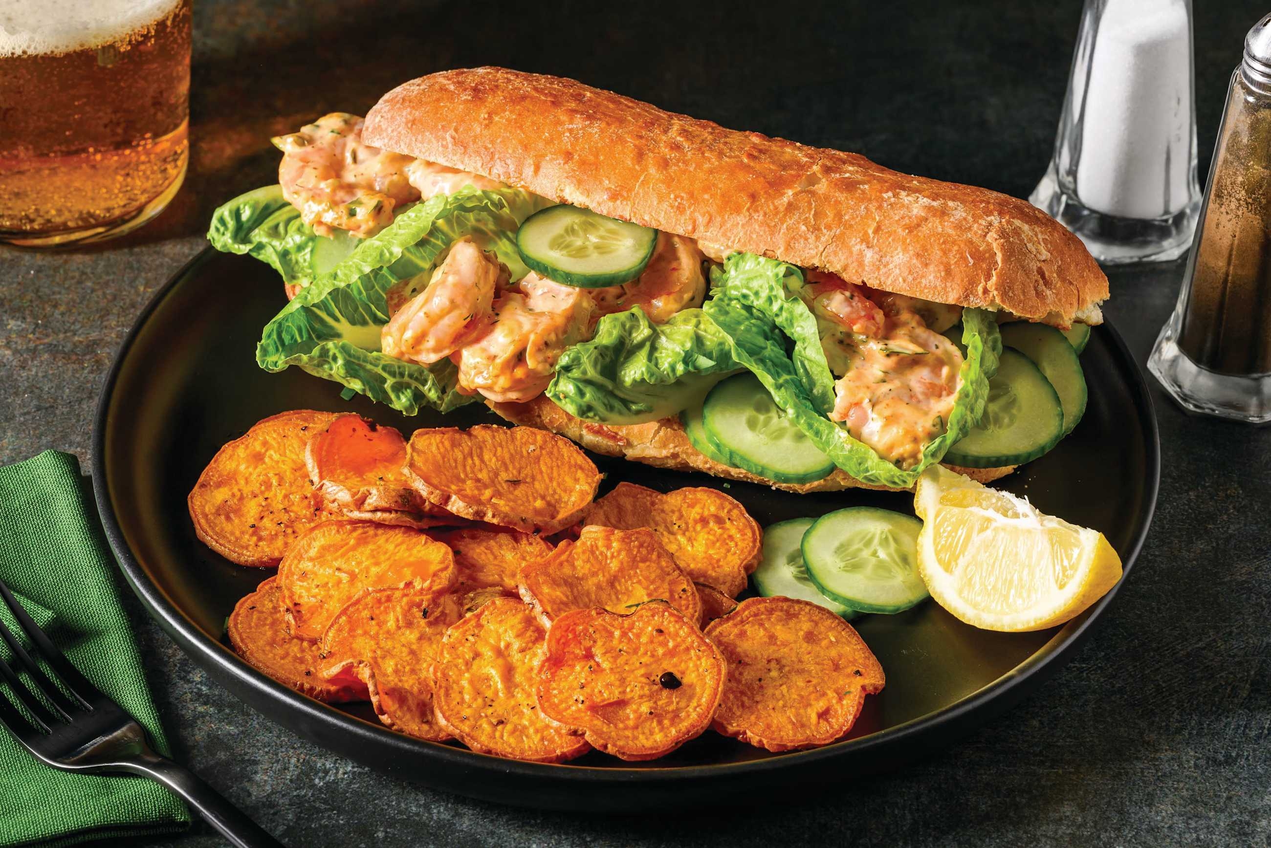 Creamy Prawn Brioche Roll & Kūmara Rounds 