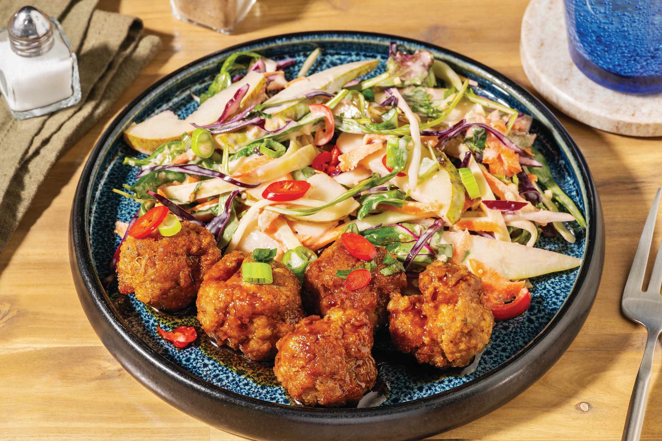 Sticky Ginger Plant-Based Meatballs