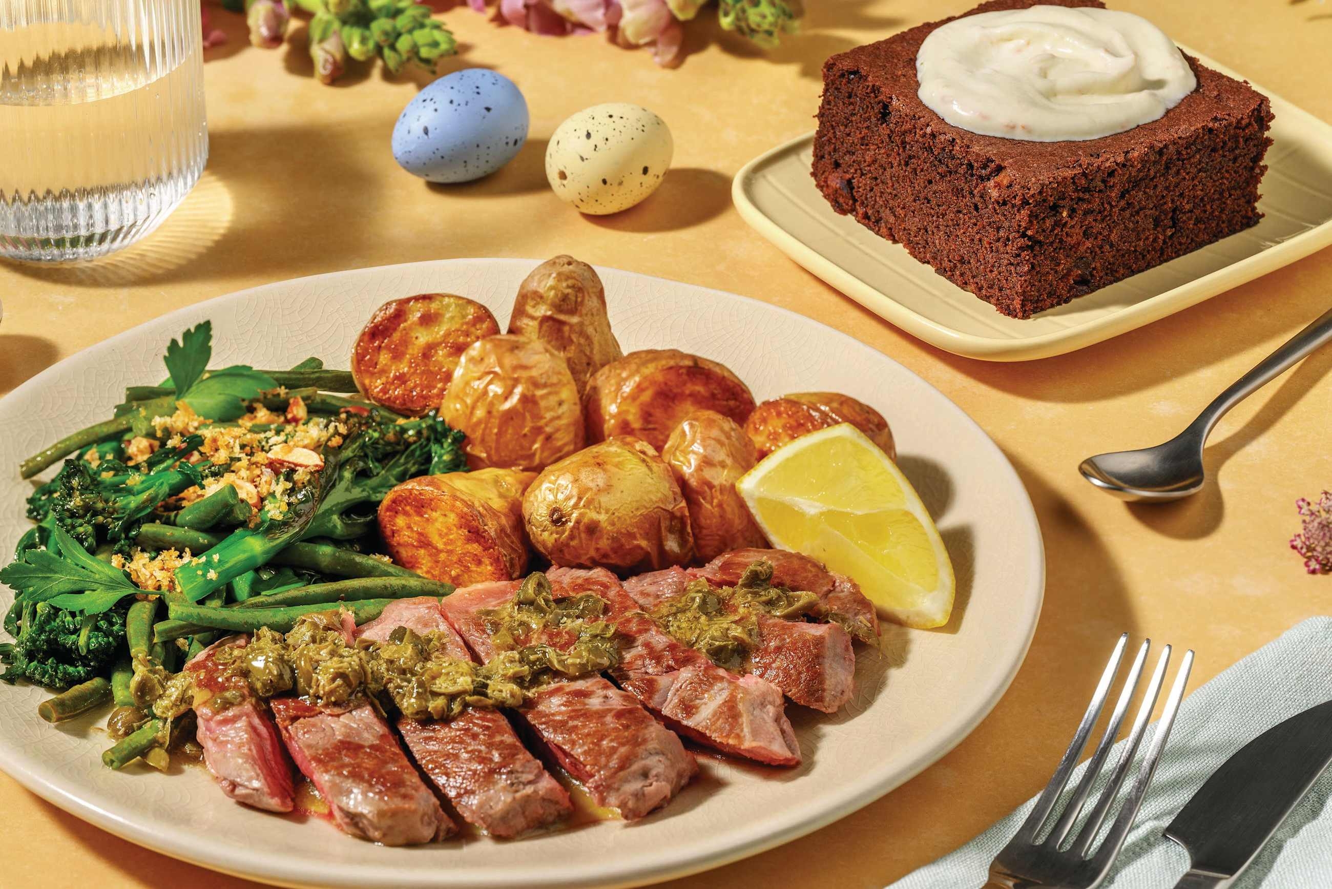 Porterhouse Steak & Caper Butter for Dinner