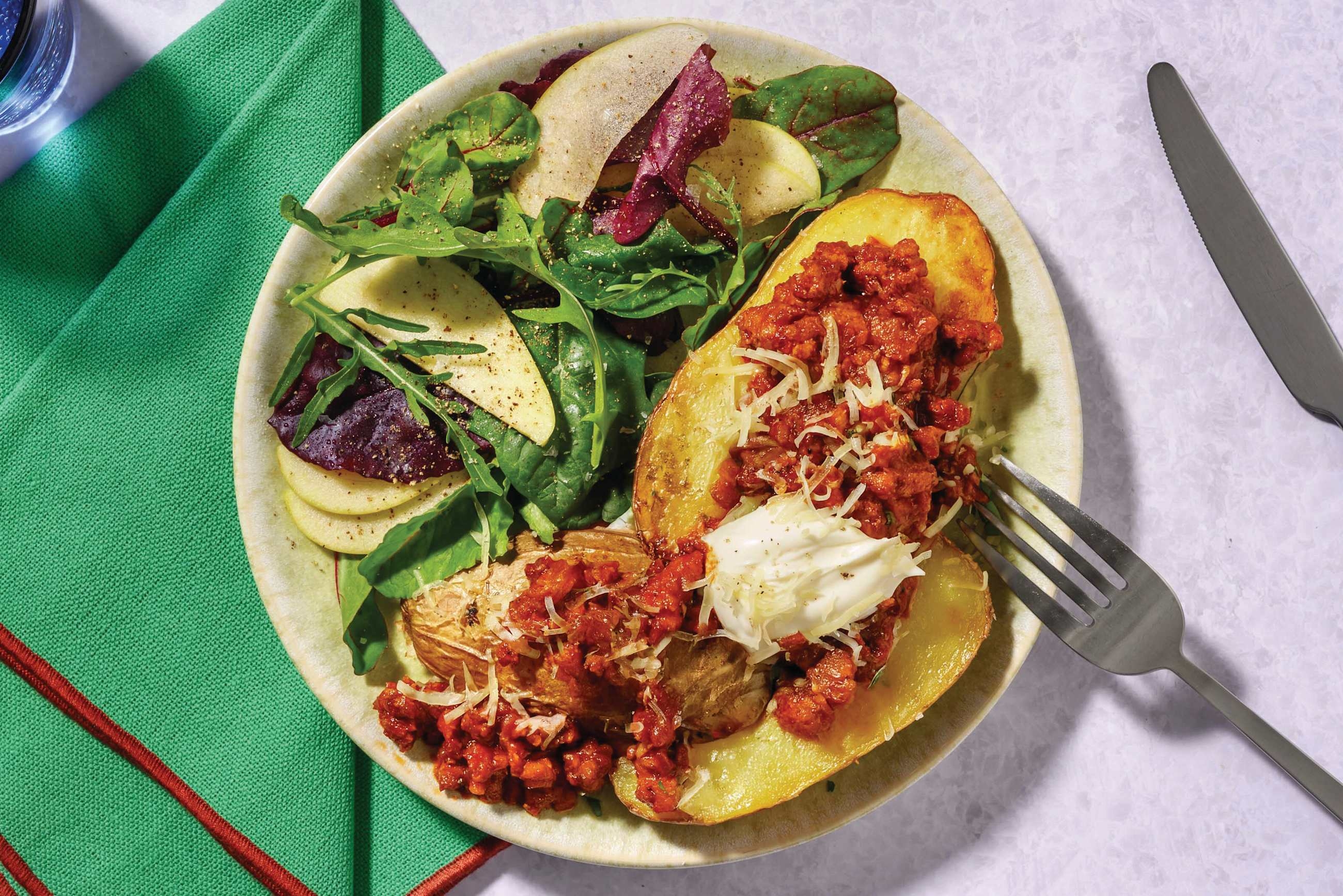 Loaded Beef & Bacon Jacket Potatoes