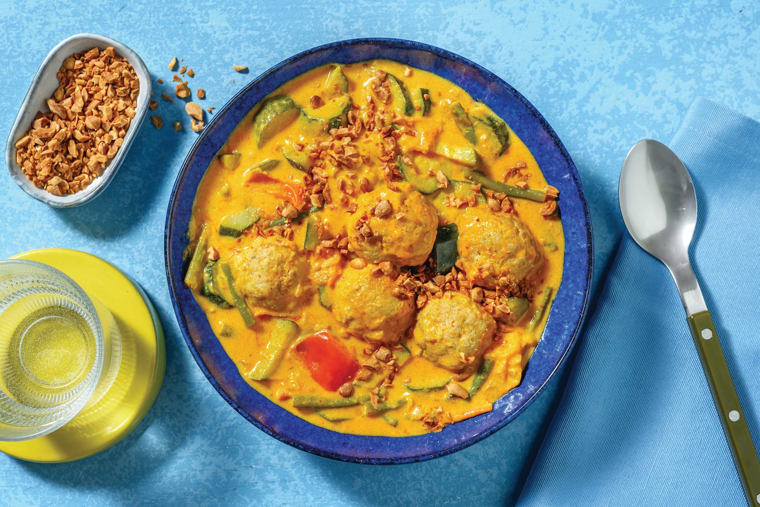 Laksa-Style Lamb Meatball Soup