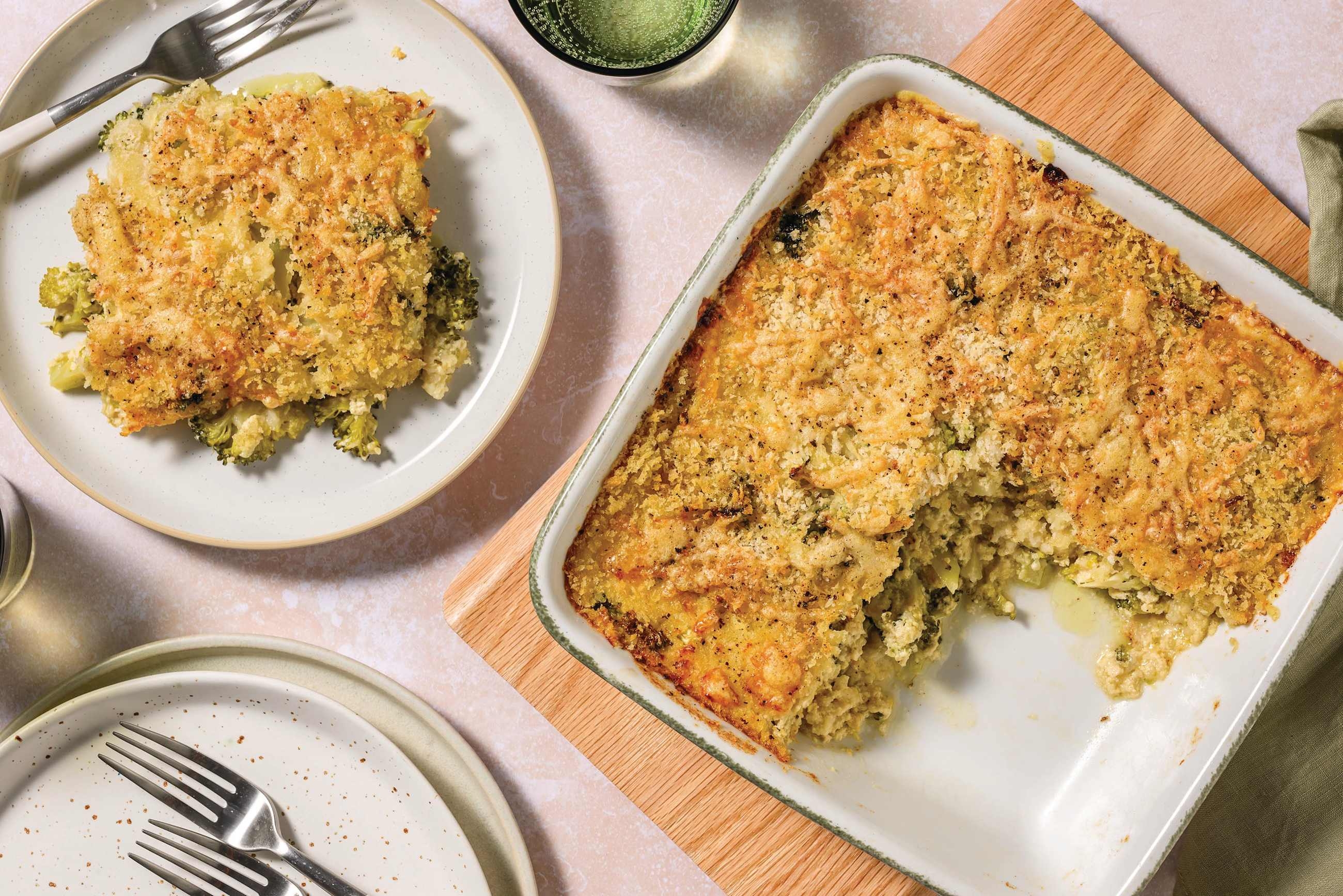 Creamy Parmesan Broccoli Gratin