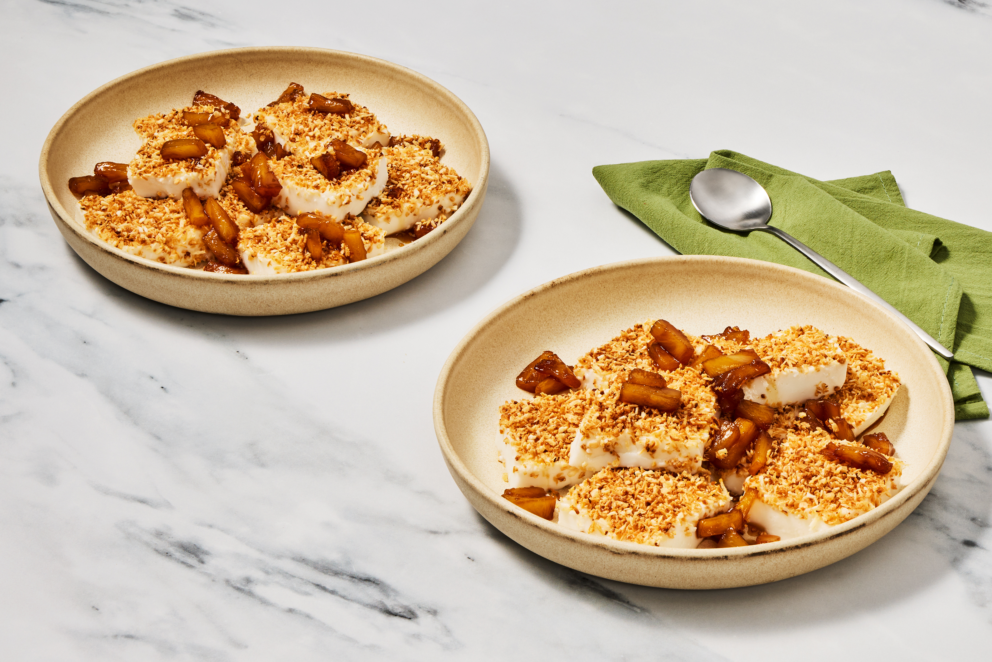 Haupia with Caramelized Pineapple