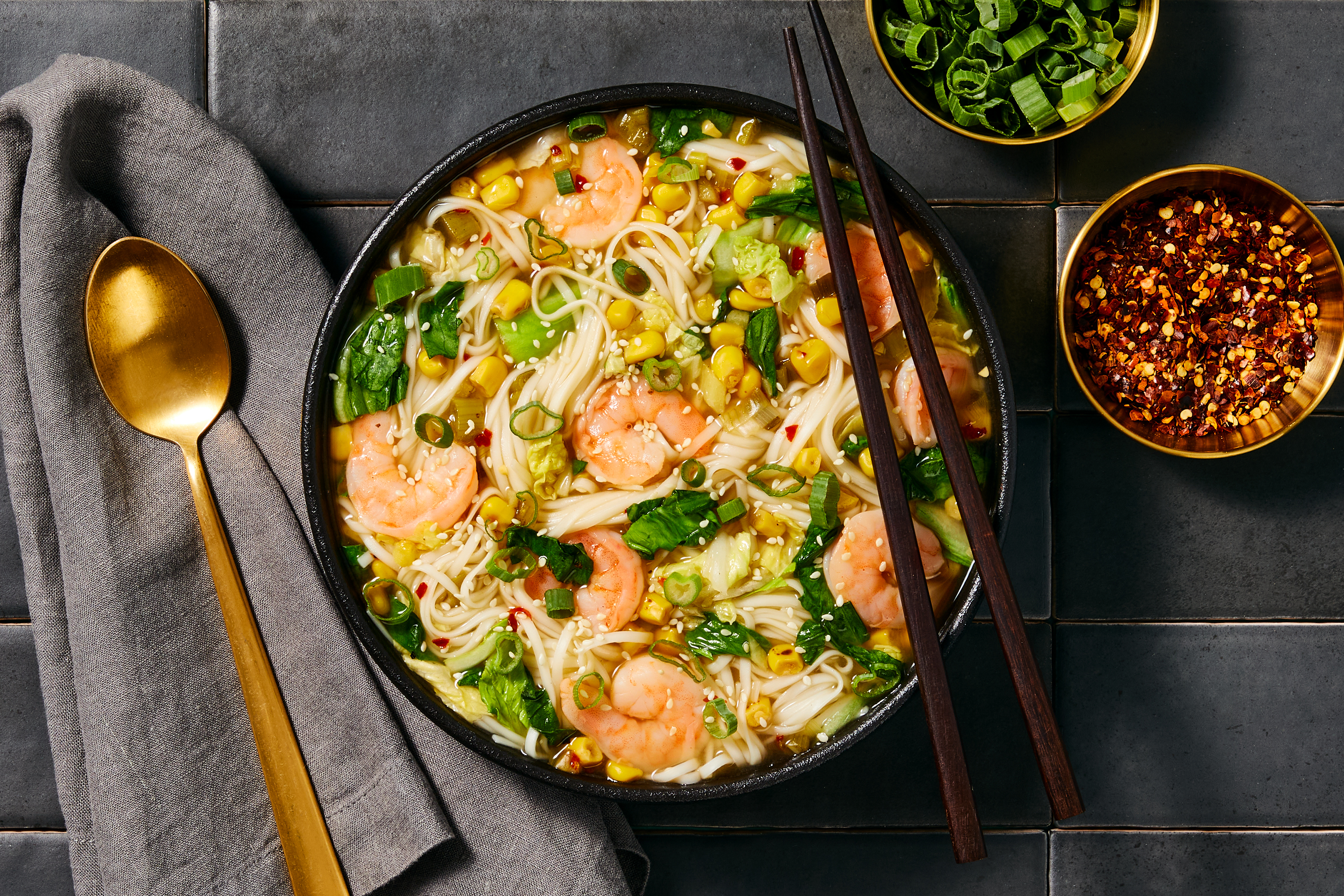 Japanese-Style Spicy Shrimp Miso Ramen