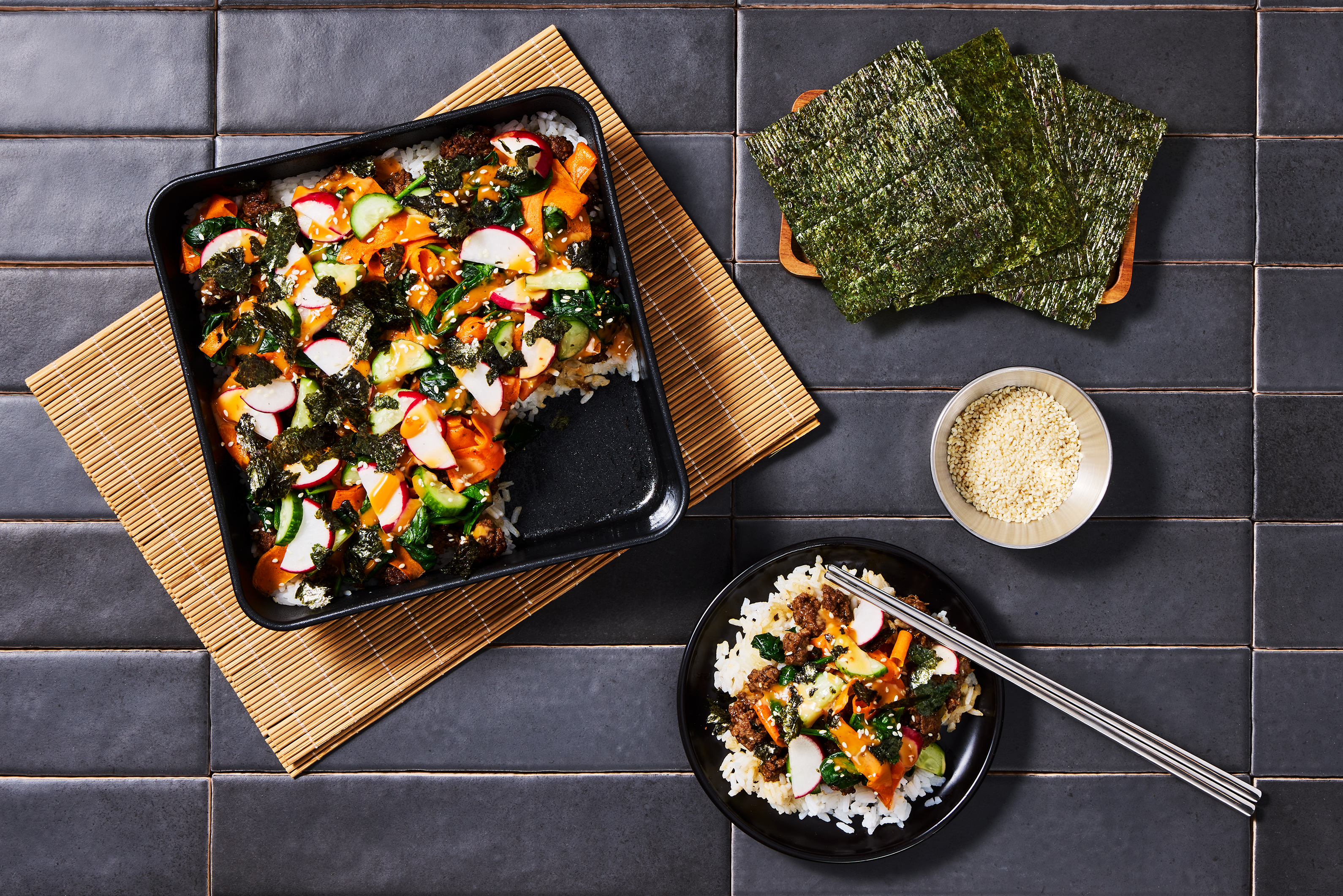 Korean-Style Bulgogi Kimbap Casserole