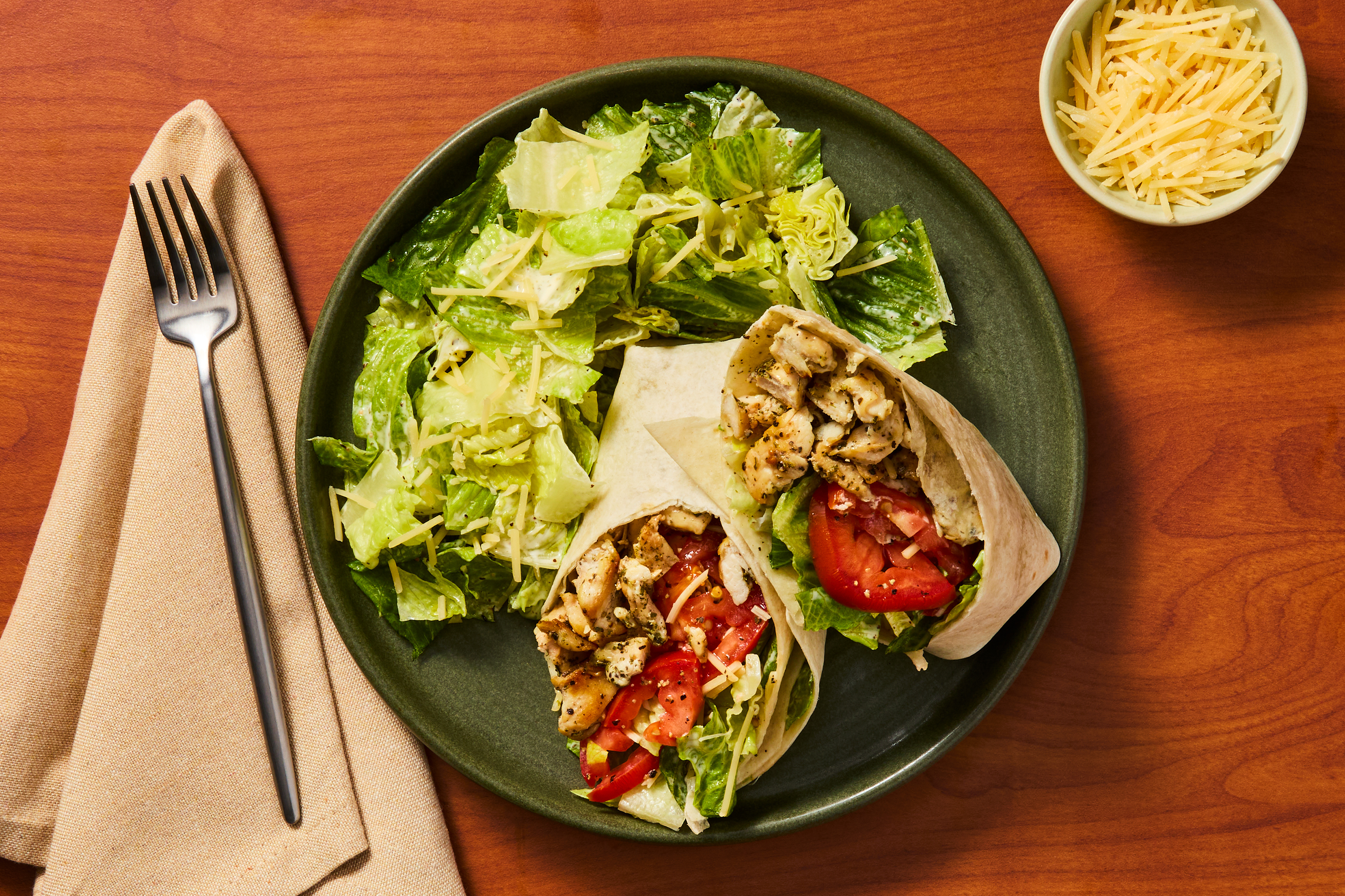 [UPGRADE CHOPPED CHICKEN BREASTS TO BACON] Quick & Simple Chicken Caesar Wrap