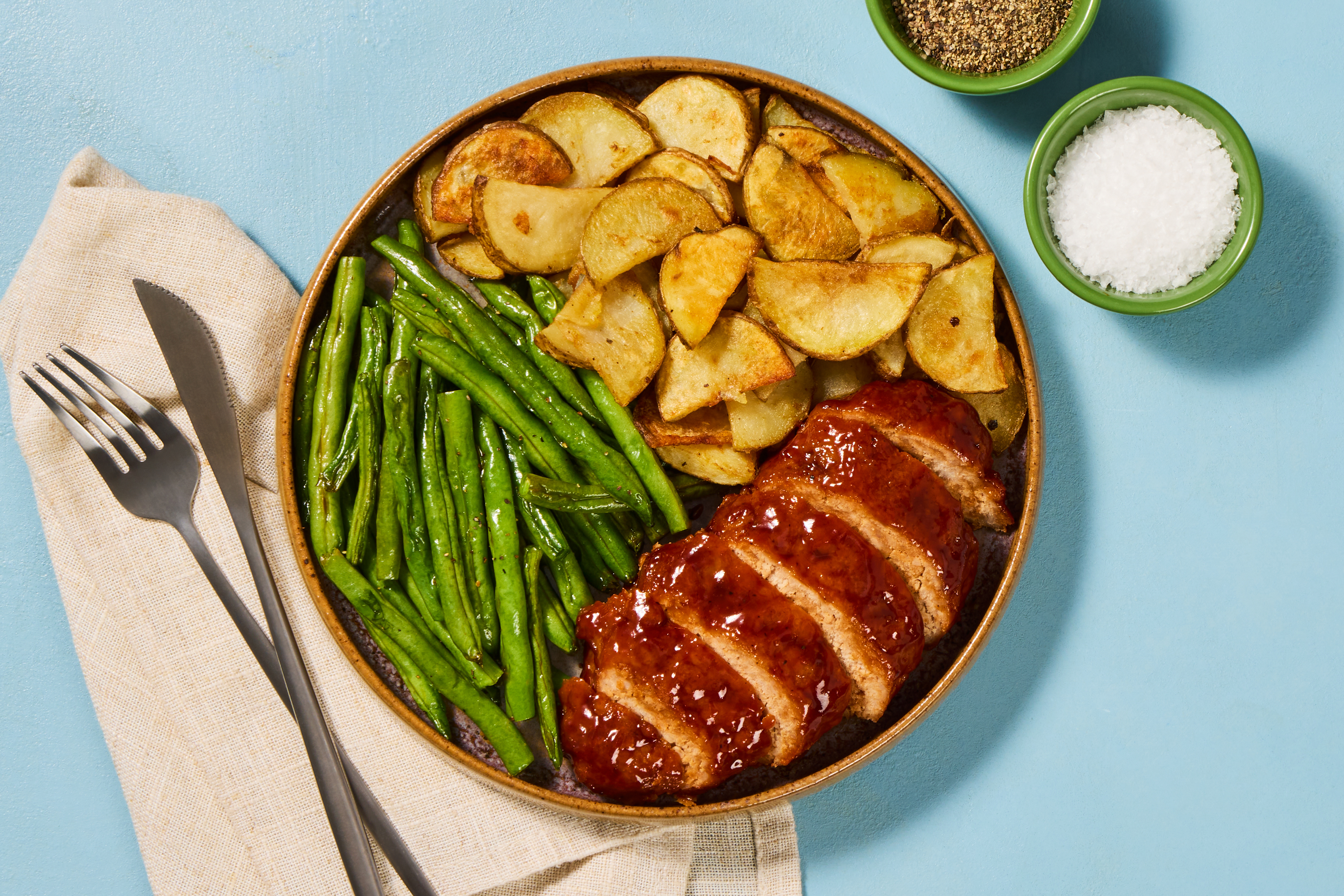 Apricot BBQ–Glazed Pork Meatloaves