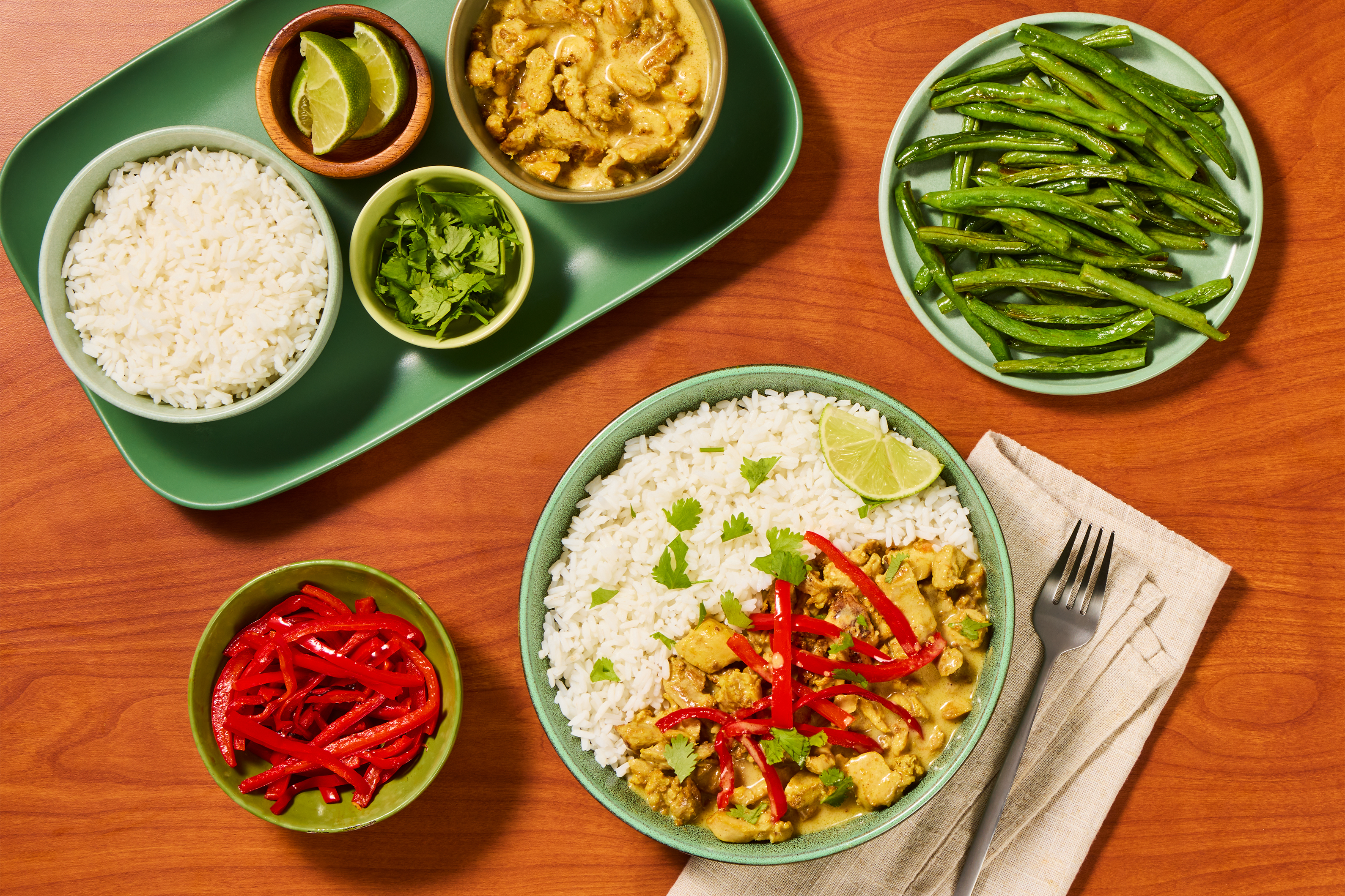 [SIDE CARB SWAP WHITE RICE TO MICROWAVABLE RICE] Build-a-Plate Thai Chicken Curry with Rice